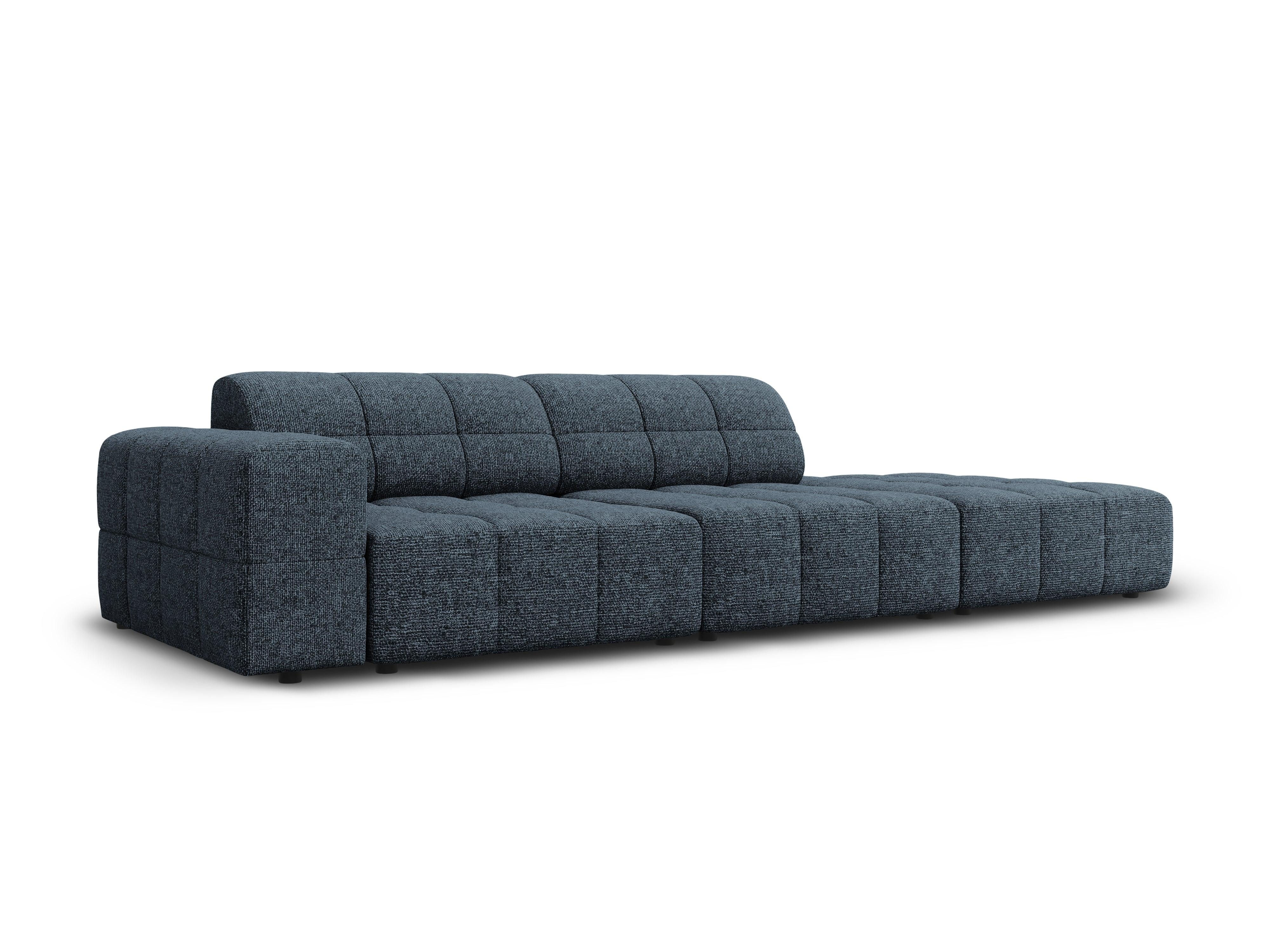 Sofa prawostronna 3-osobowa CHICAGO niebieski szenil