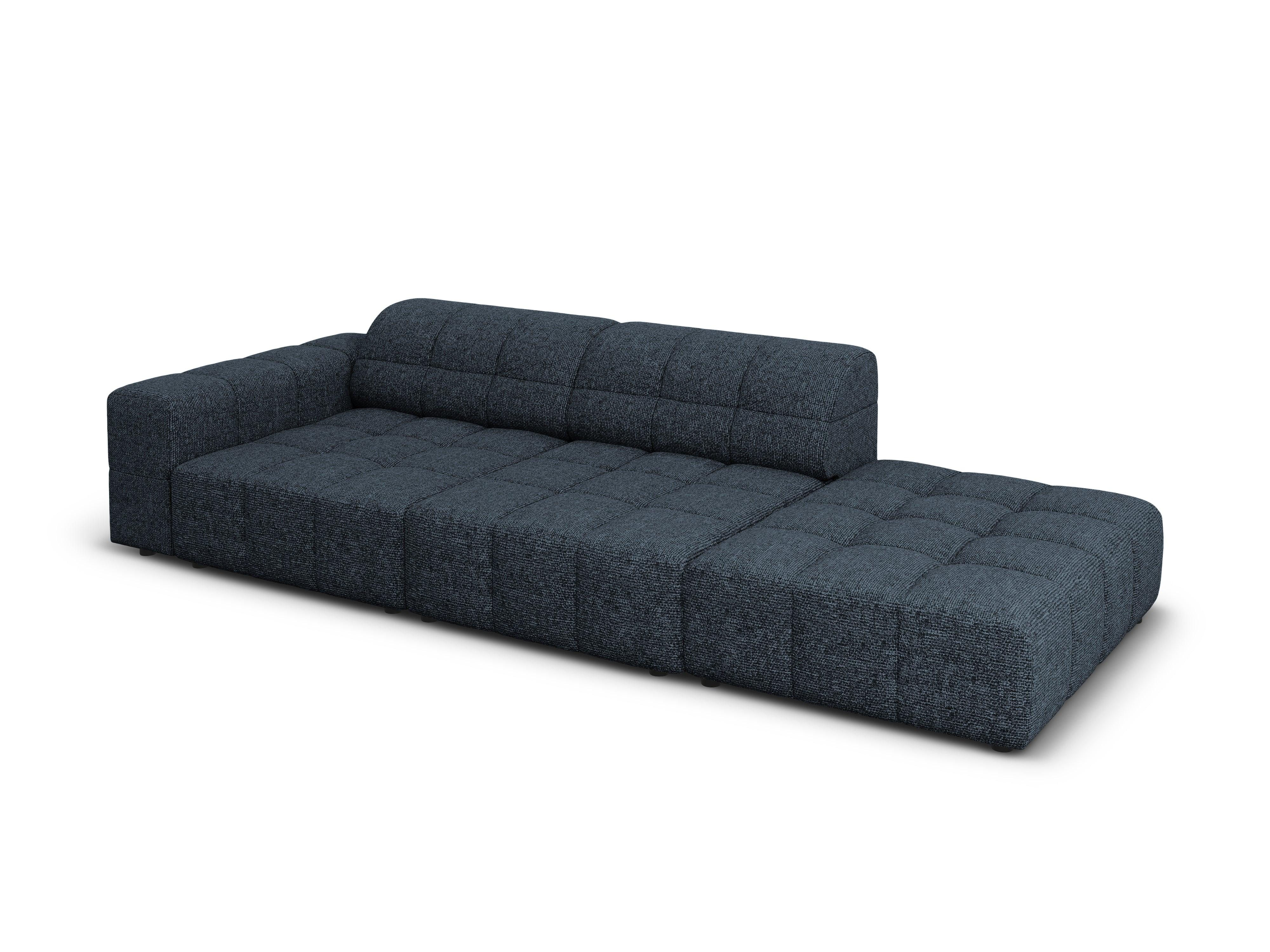Sofa prawostronna 3-osobowa CHICAGO niebieski szenil - Image 3