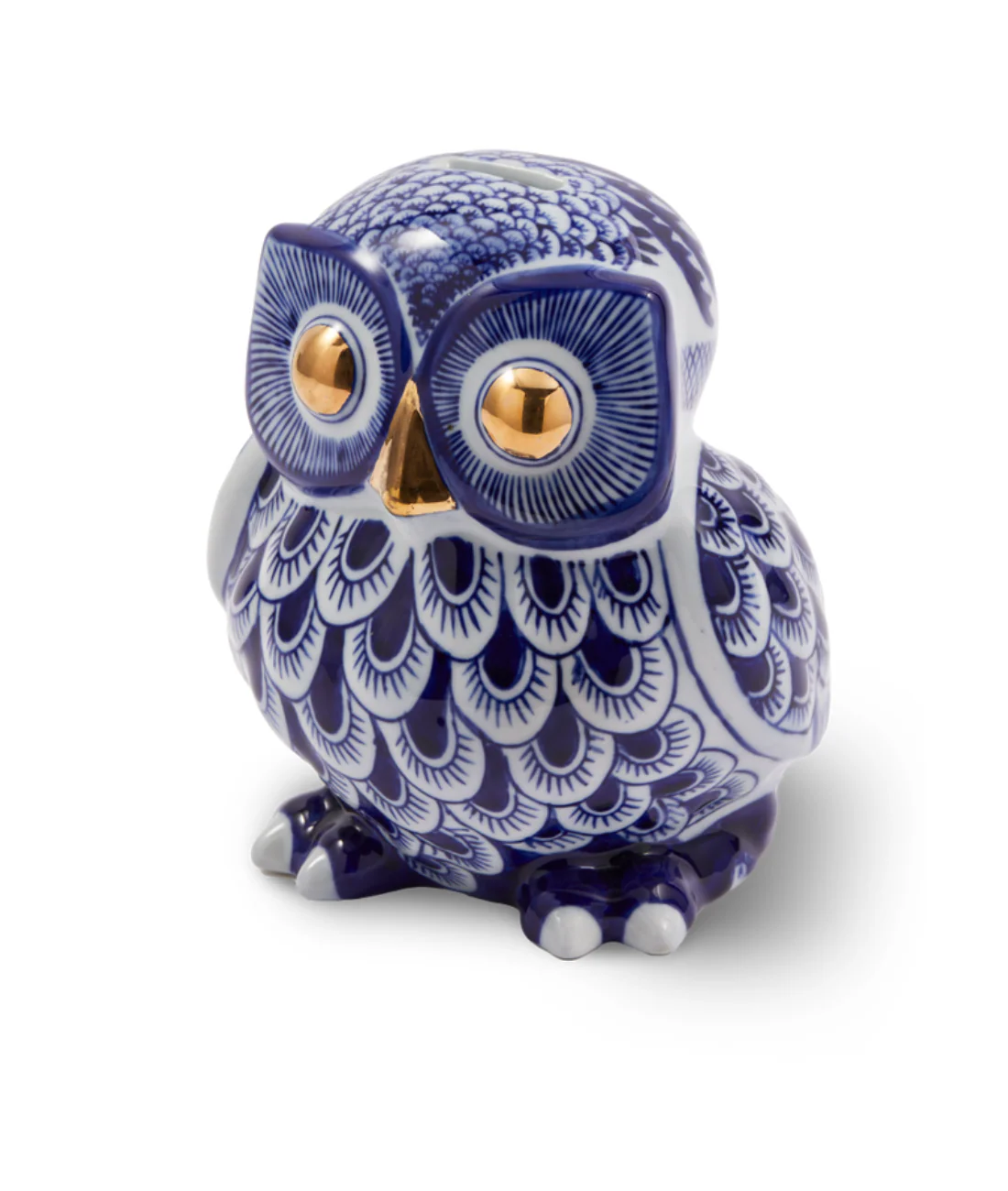 Skarbonka OWL ciemnoniebieska porcelana - Image 3