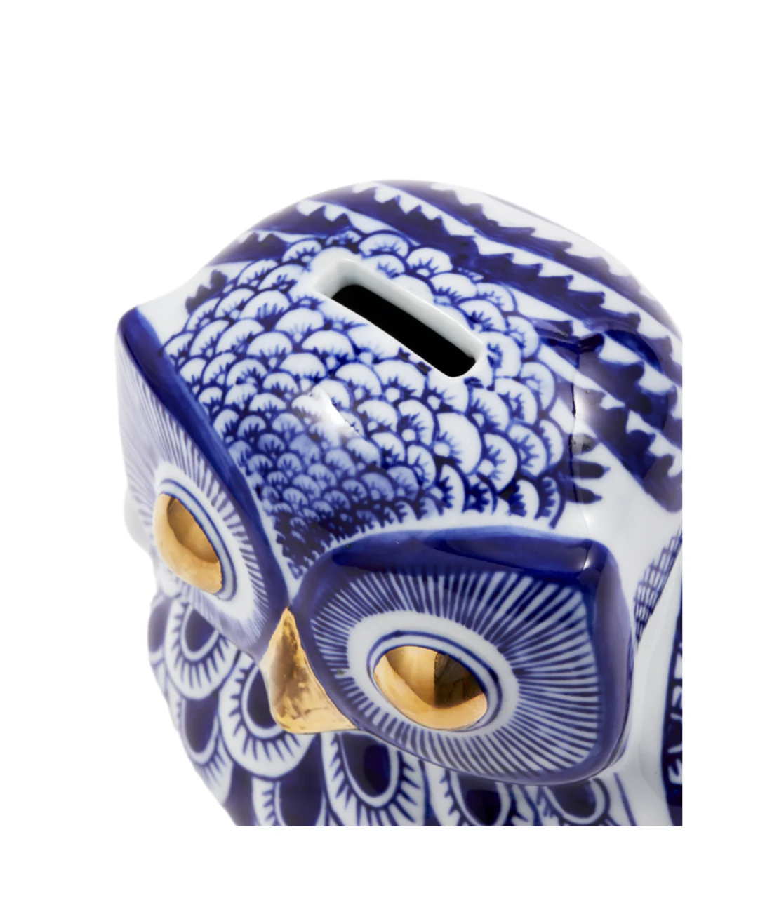 Skarbonka OWL ciemnoniebieska porcelana - Image 6