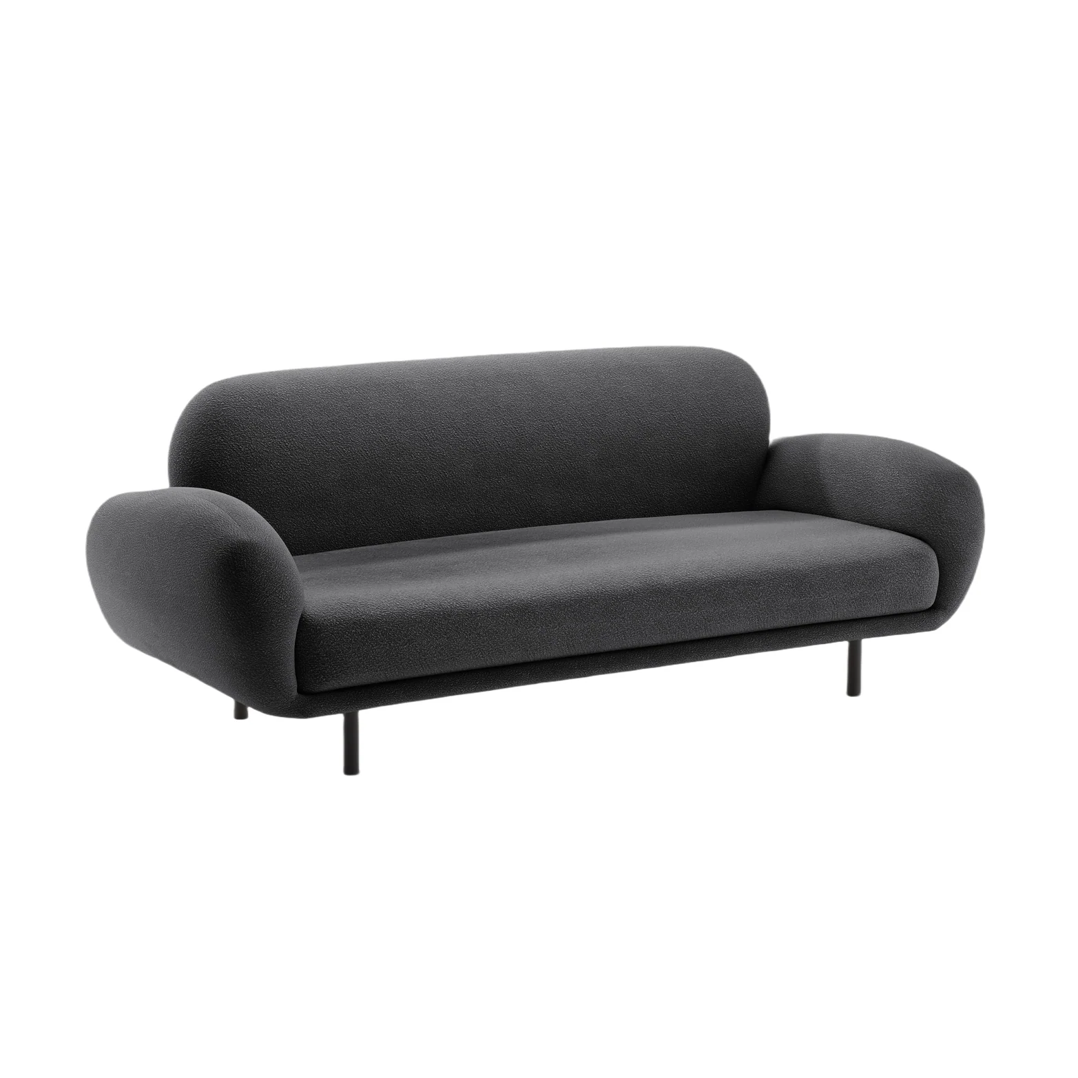 Sofa 2,5-osobowa POPPY ciemnoszary boucle