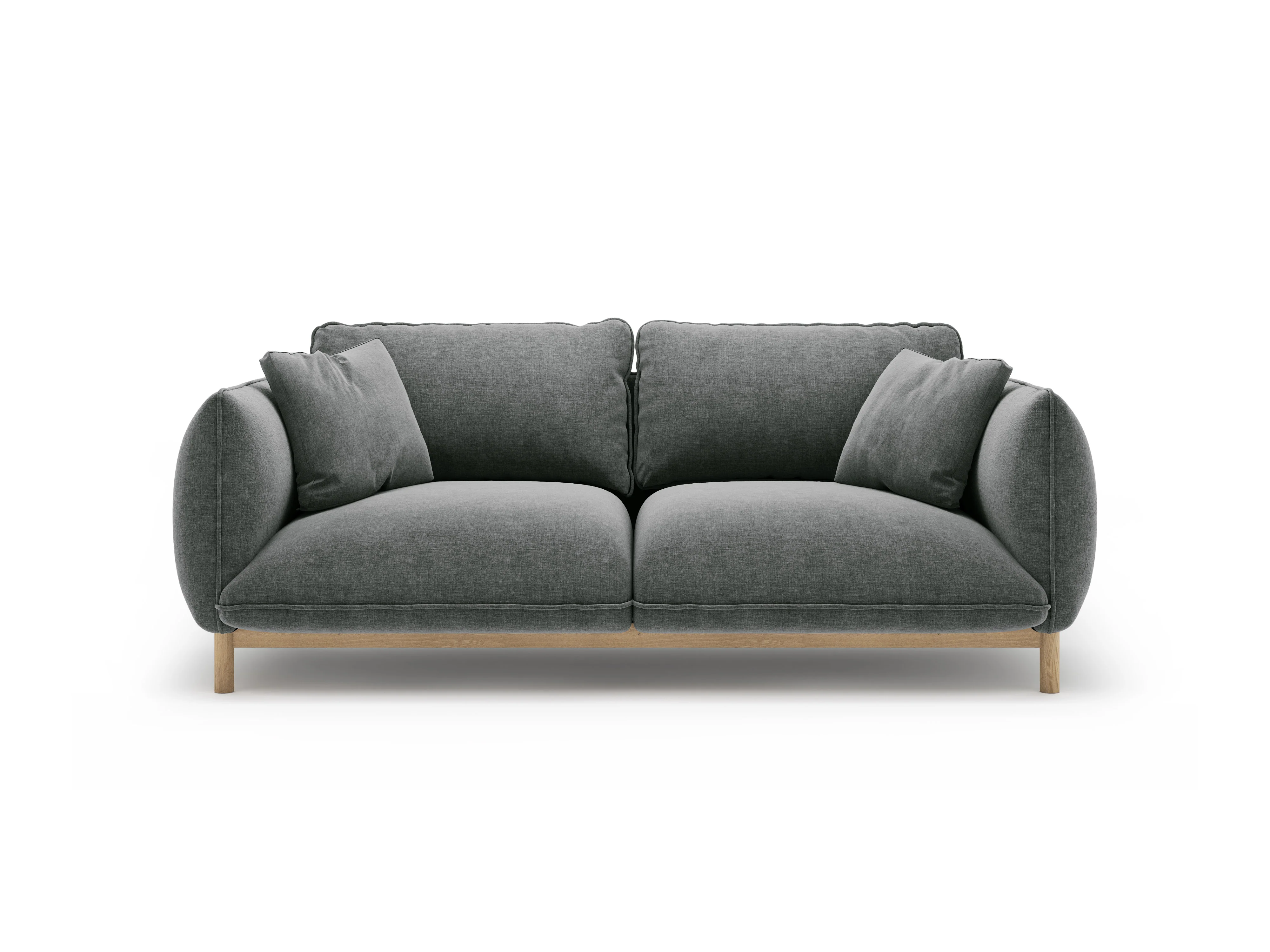 Sofa 2-osobowa ADA ciemnoszary szenil - Image 3