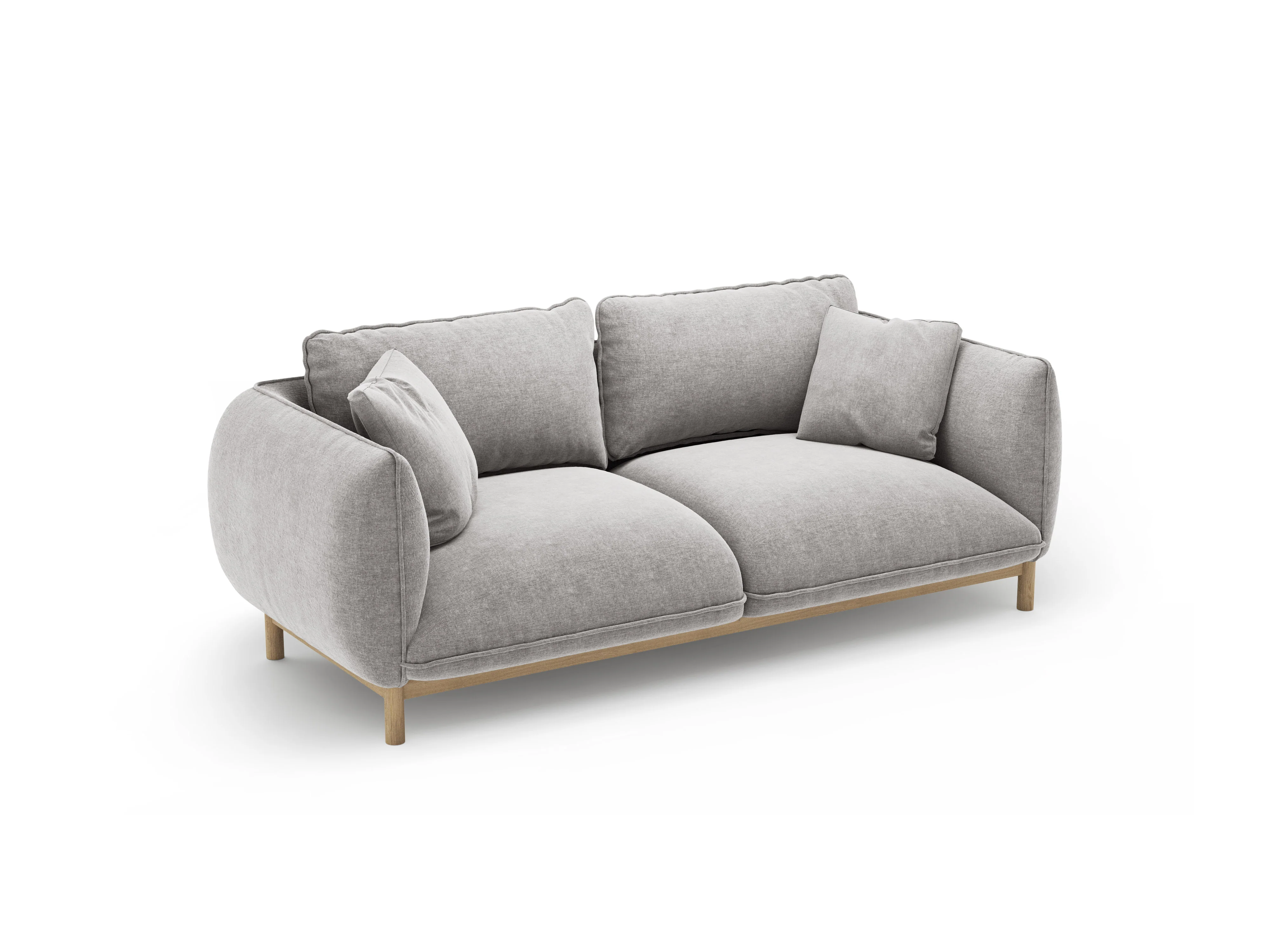 Sofa 2-osobowa ADA jasnoszary szenil - Image 5