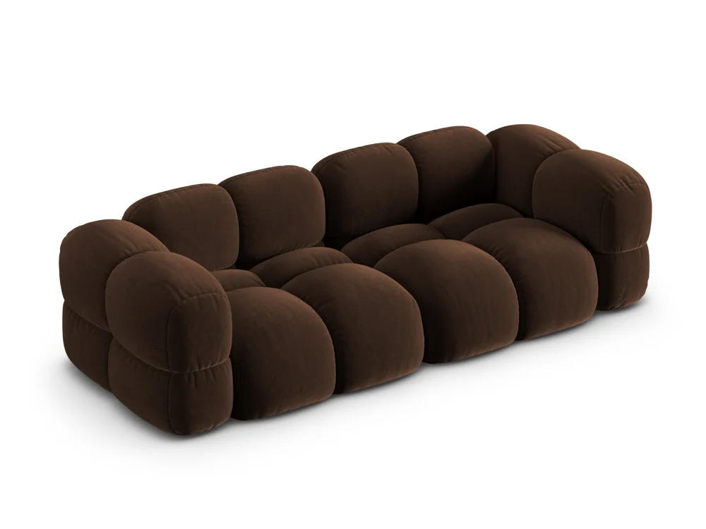 Sofa 4-osobowa aksamitna LORETTO czekoladowy - Image 3