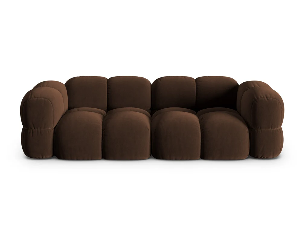 Sofa 4-osobowa aksamitna LORETTO czekoladowy - Image 4