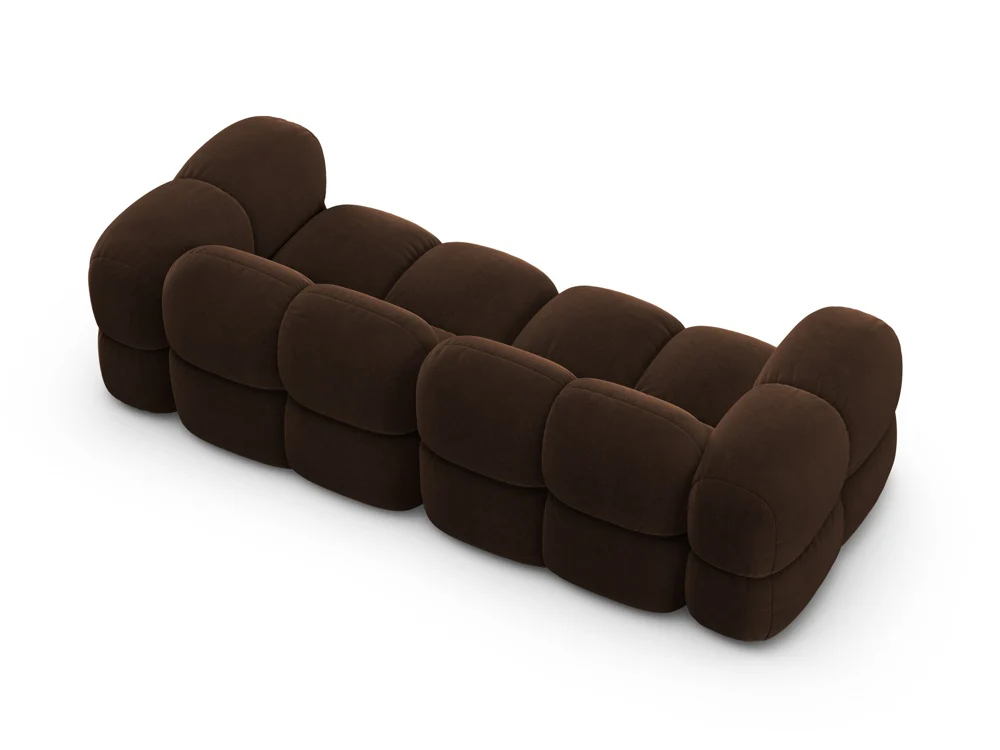 Sofa 4-osobowa aksamitna LORETTO czekoladowy - Image 5