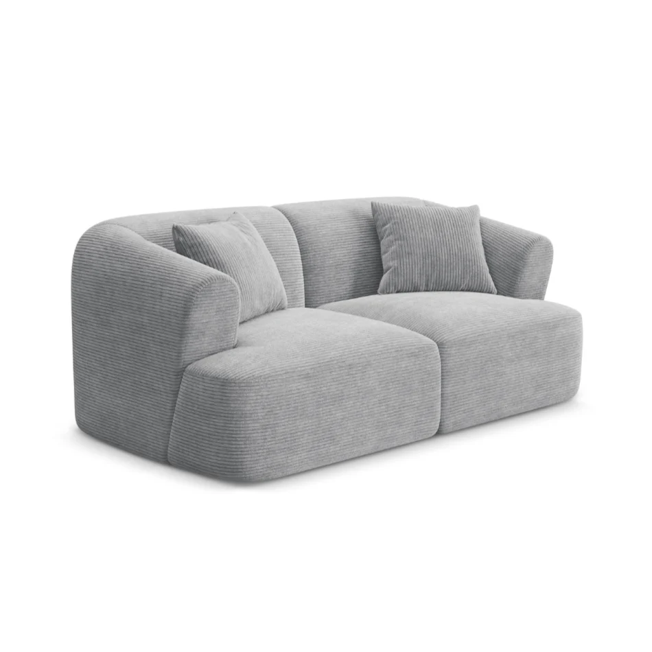 Sofa 2-osobowa CAMPI jasnoszary sztruks