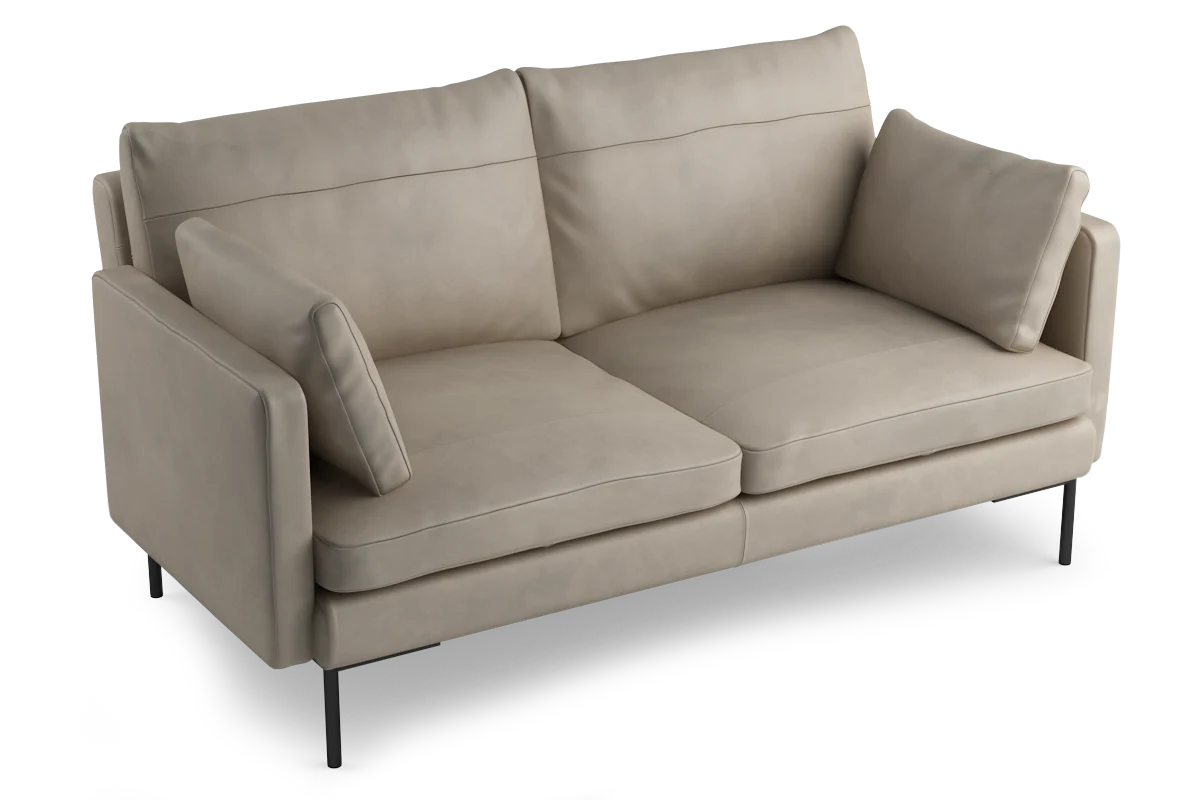 Sofa 2-osobowa DUNE tapicerowany z czarną podstawą - Image 8