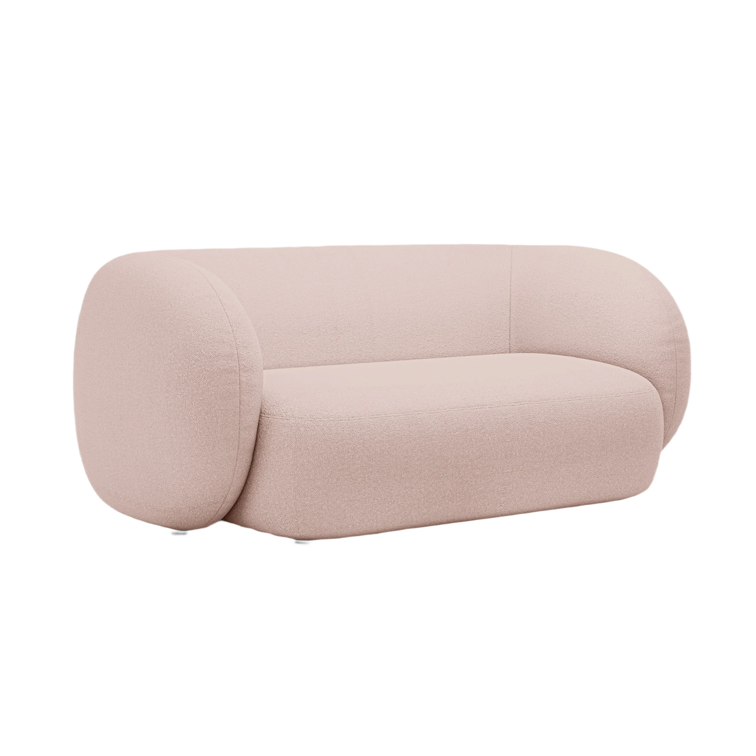 Sofa 2-osobowa KATE różowy boucle