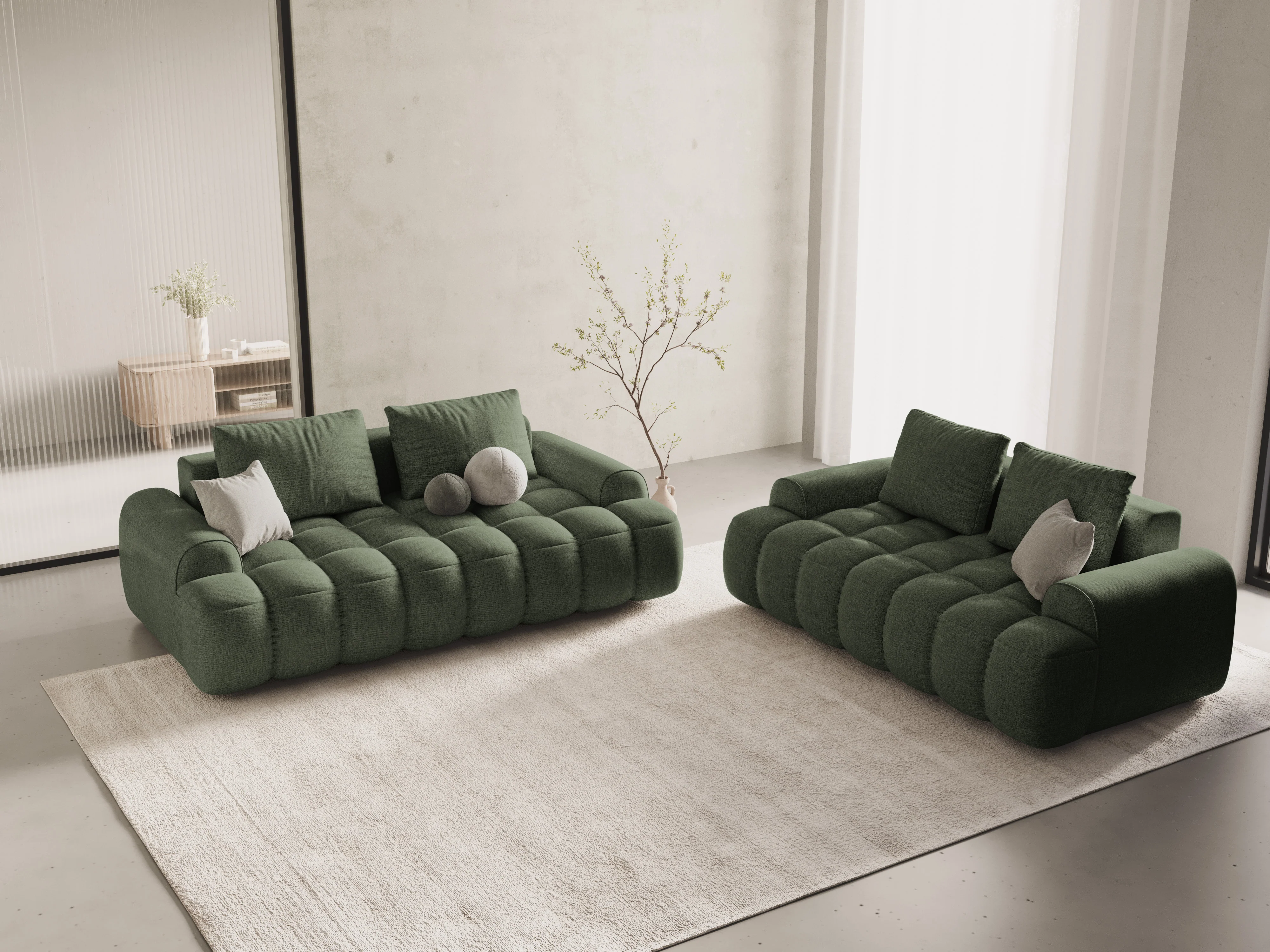 Sofa 2-osobowa LINZ oliwkowy - Image 2