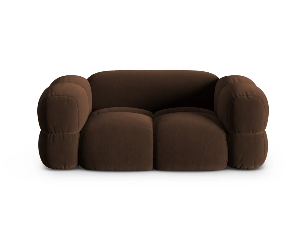 Sofa 2-osobowa aksamitna LORETTO czekoladowy - Image 3