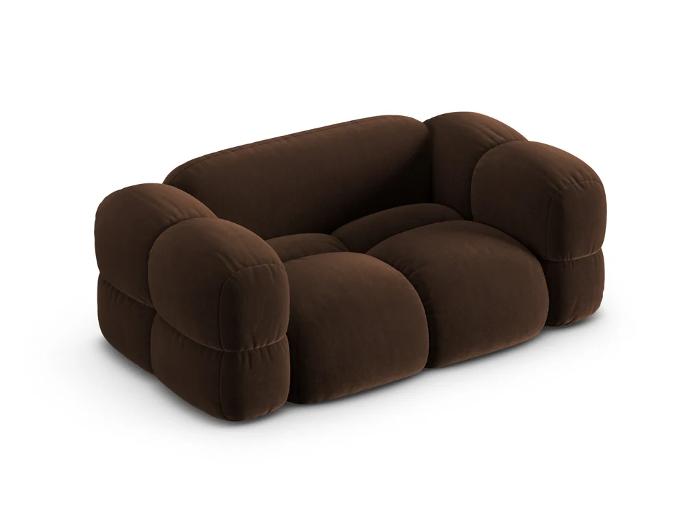 Sofa 2-osobowa aksamitna LORETTO czekoladowy - Image 4