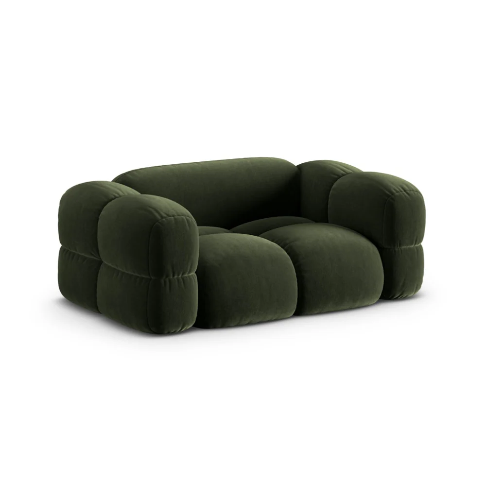 Sofa 2-osobowa aksamitna LORETTO zielony