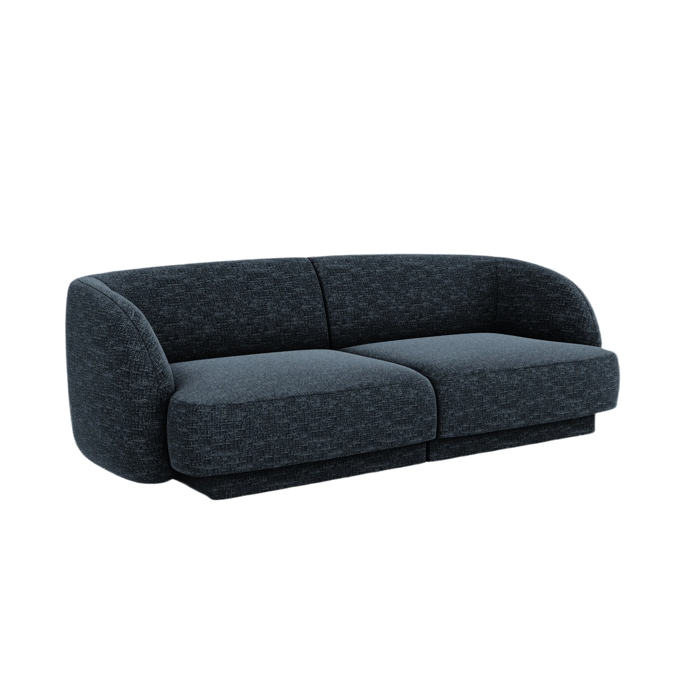 Sofa 2-osobowa MILEY granatowy szenil jedwabisty