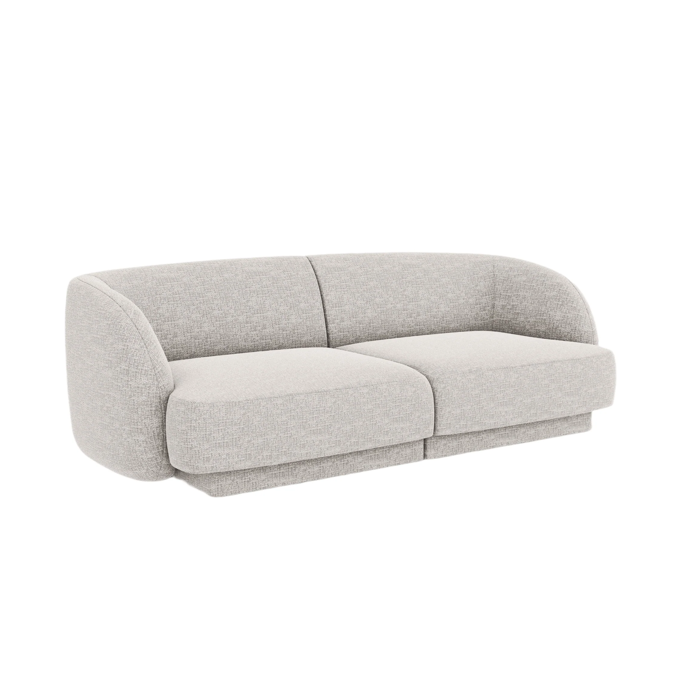 Sofa 2-osobowa MILEY jasnoszary szenil jedwabisty