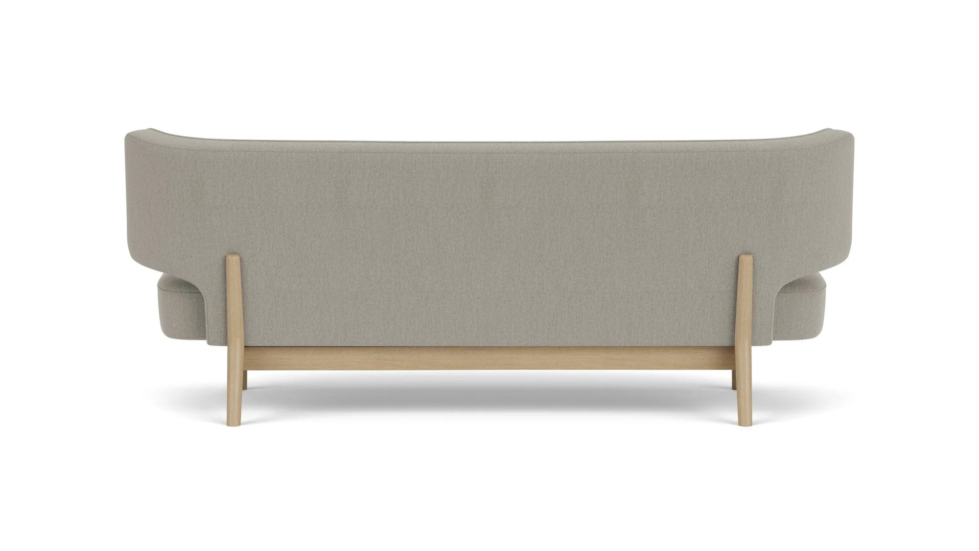 Sofa 2-osobowa RADIOHUS szary z dębową podstawą - Image 3