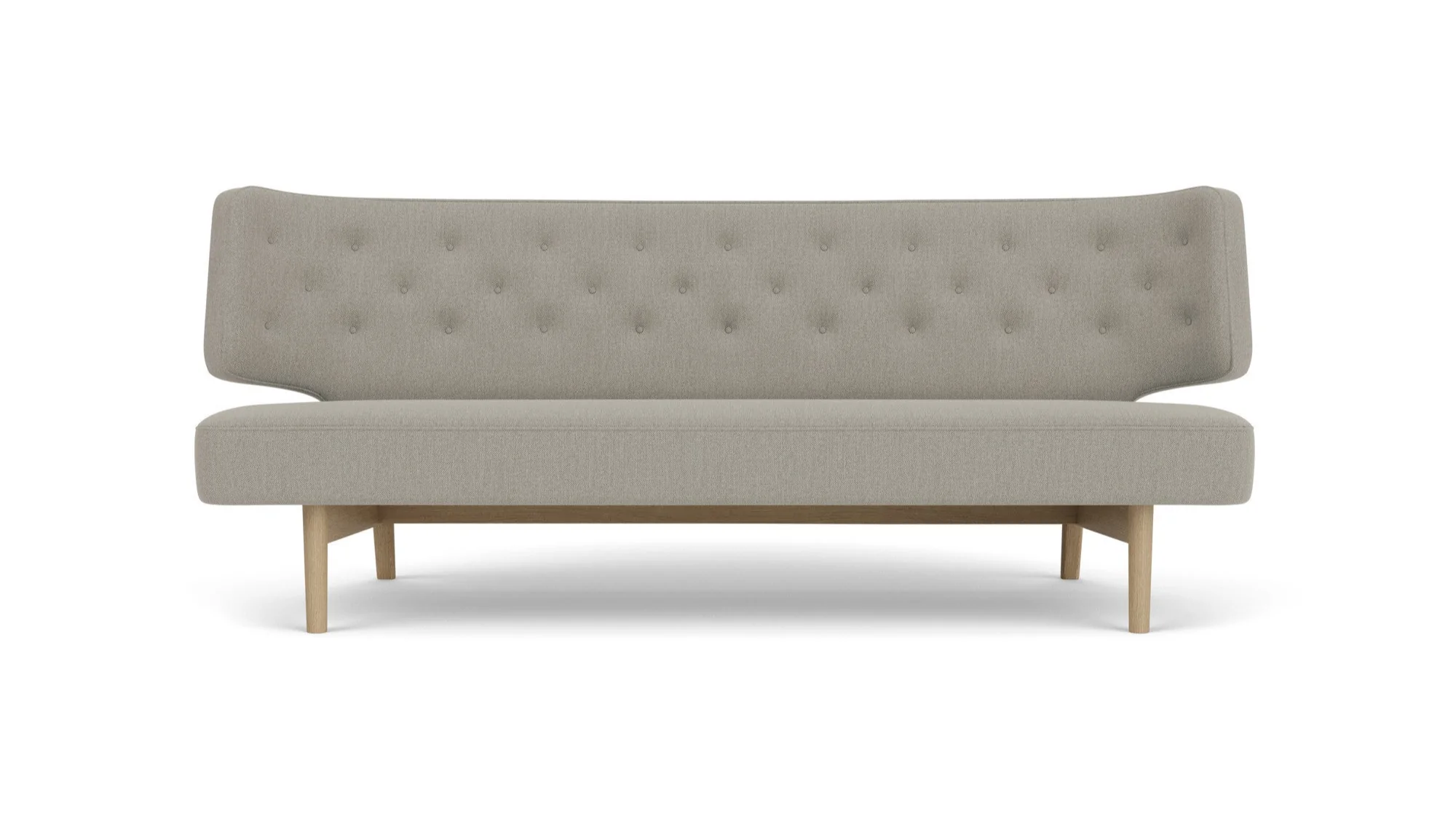 Sofa 2-osobowa RADIOHUS szary z dębową podstawą - Image 4