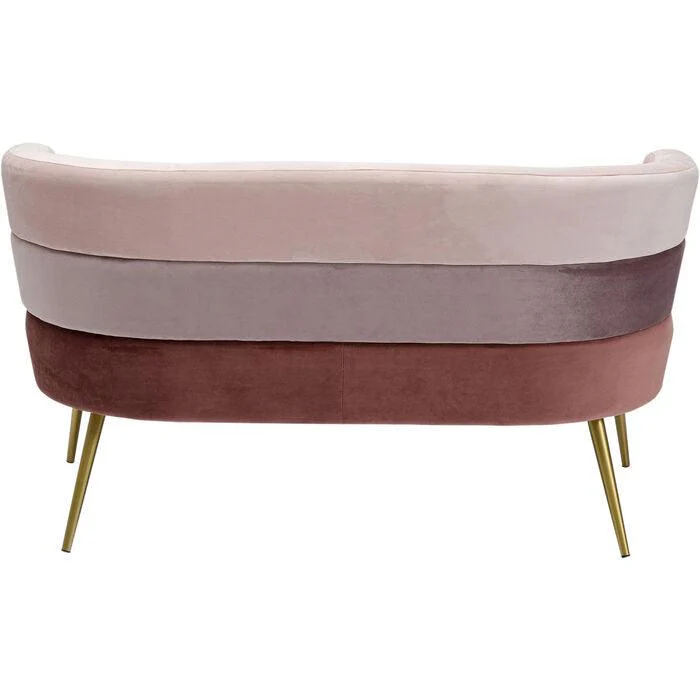 Sofa 2-osobowa SANDWICH różowy ze złotą podstawą - Image 11