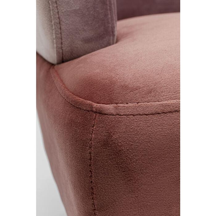 Sofa 2-osobowa SANDWICH różowy ze złotą podstawą - Image 4