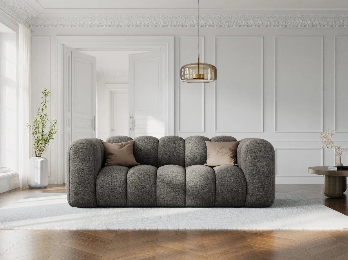 Sofa aksamitna 2-osobowa LUPINE beżowy - Image 2
