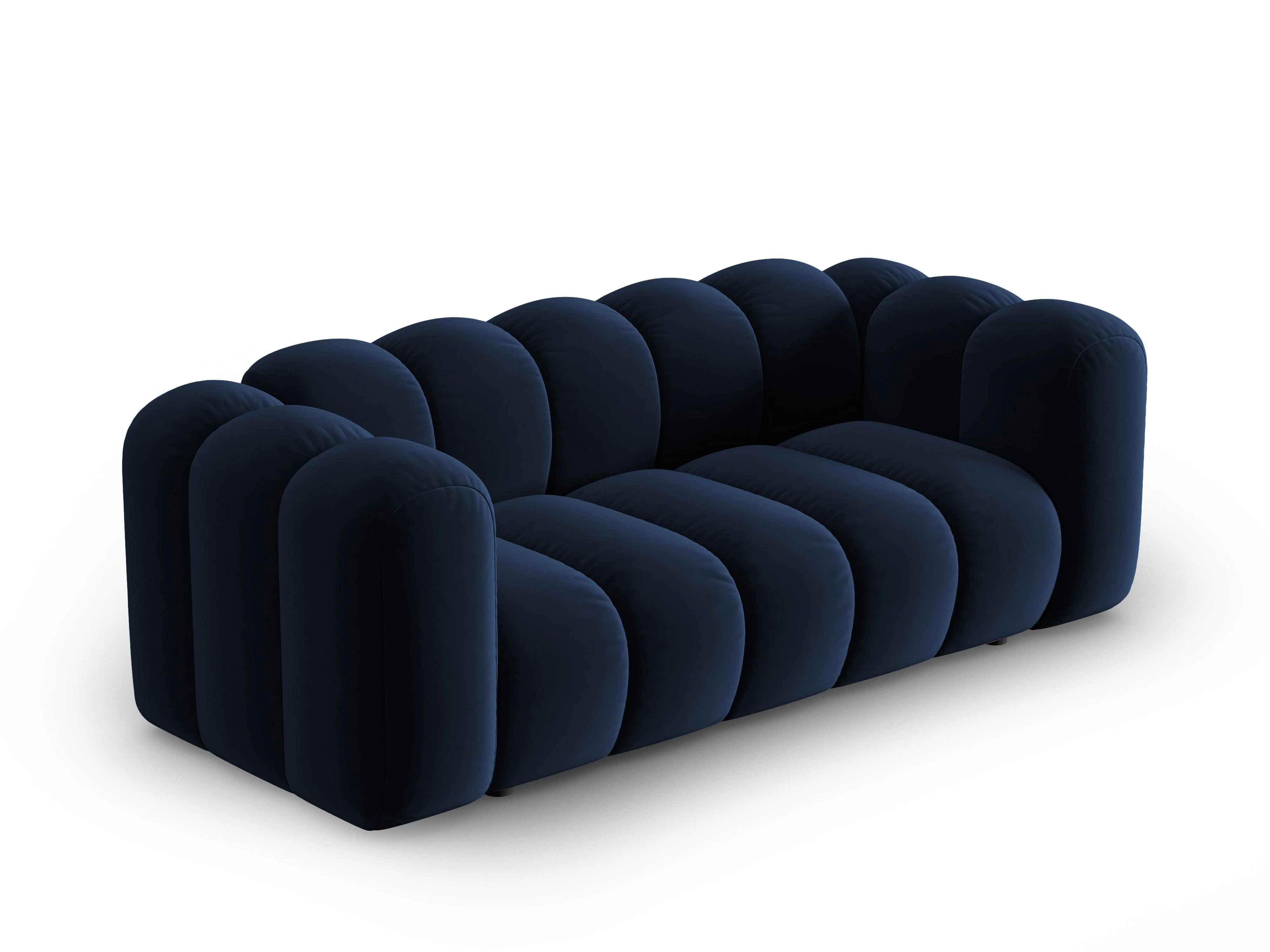 Sofa aksamitna 2-osobowa LUPINE granatowy