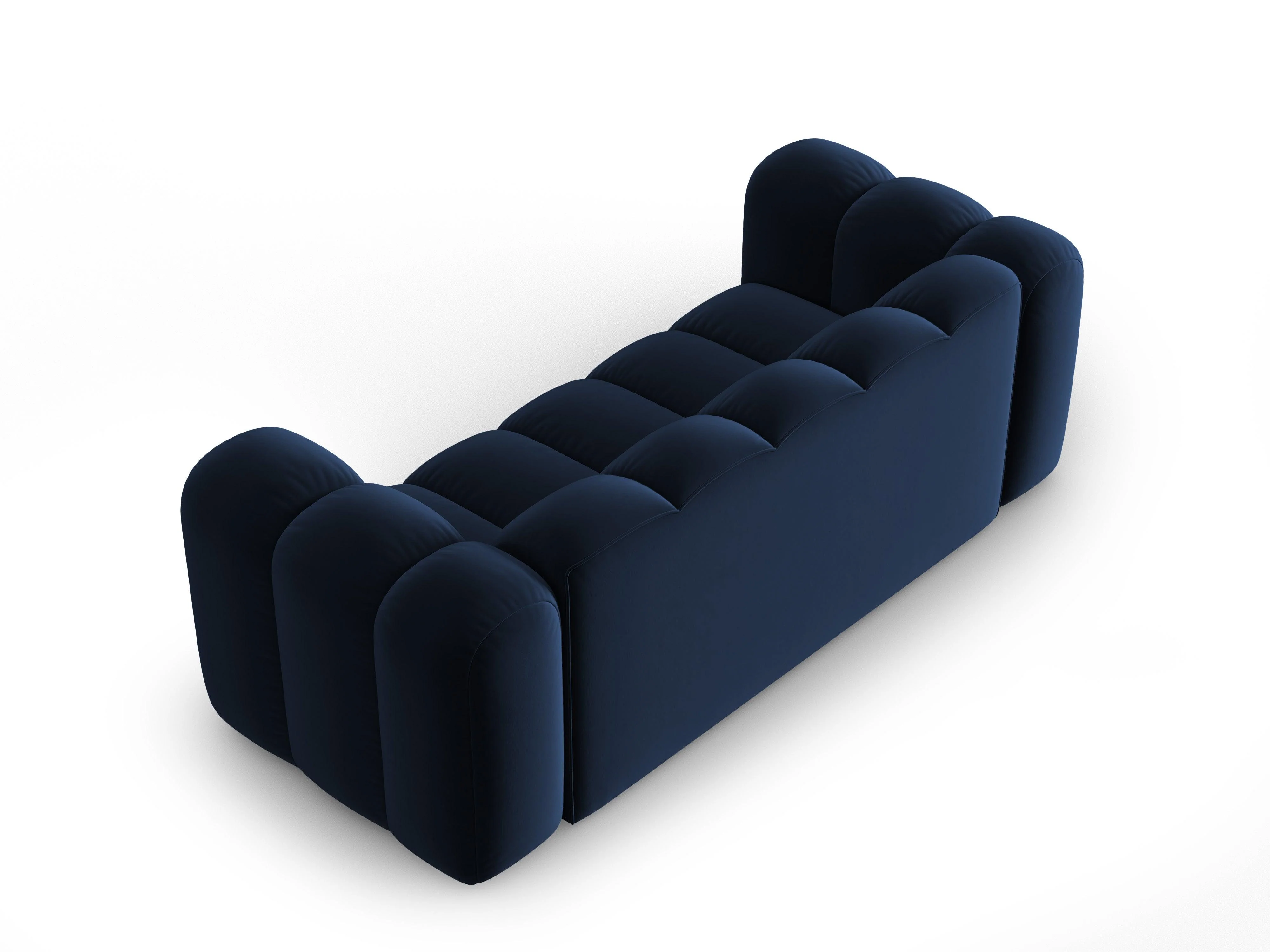 Sofa aksamitna 2-osobowa LUPINE granatowy - Image 4