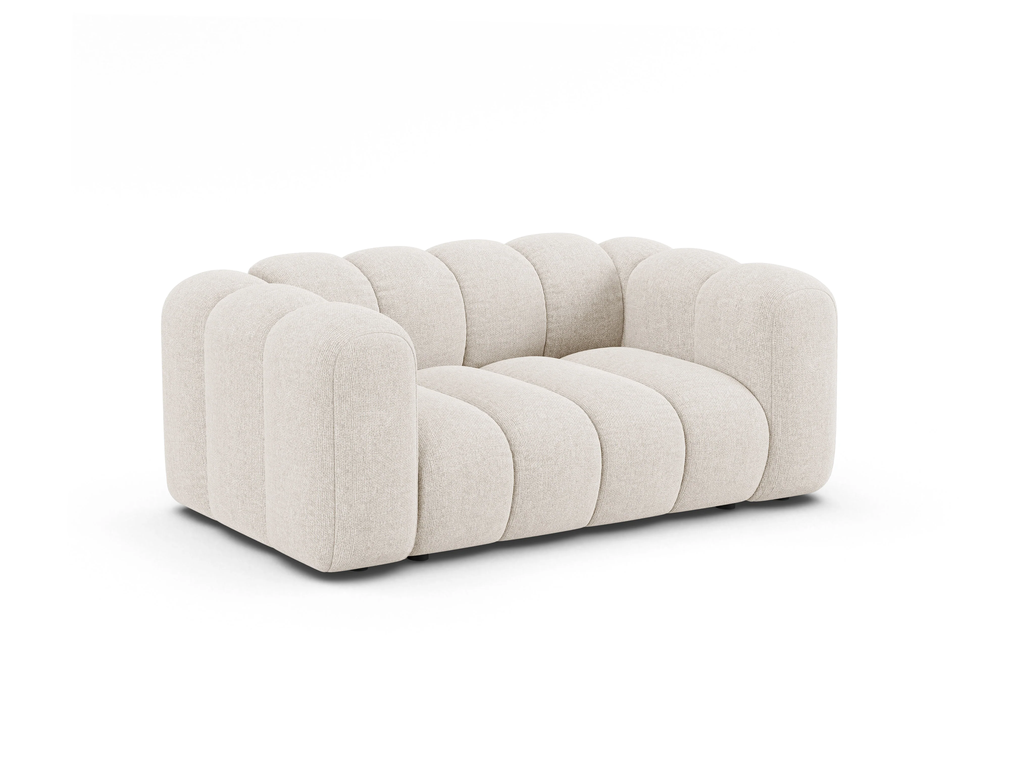 Sofa 2-osobowa LUPINE jasny beżowy szenil