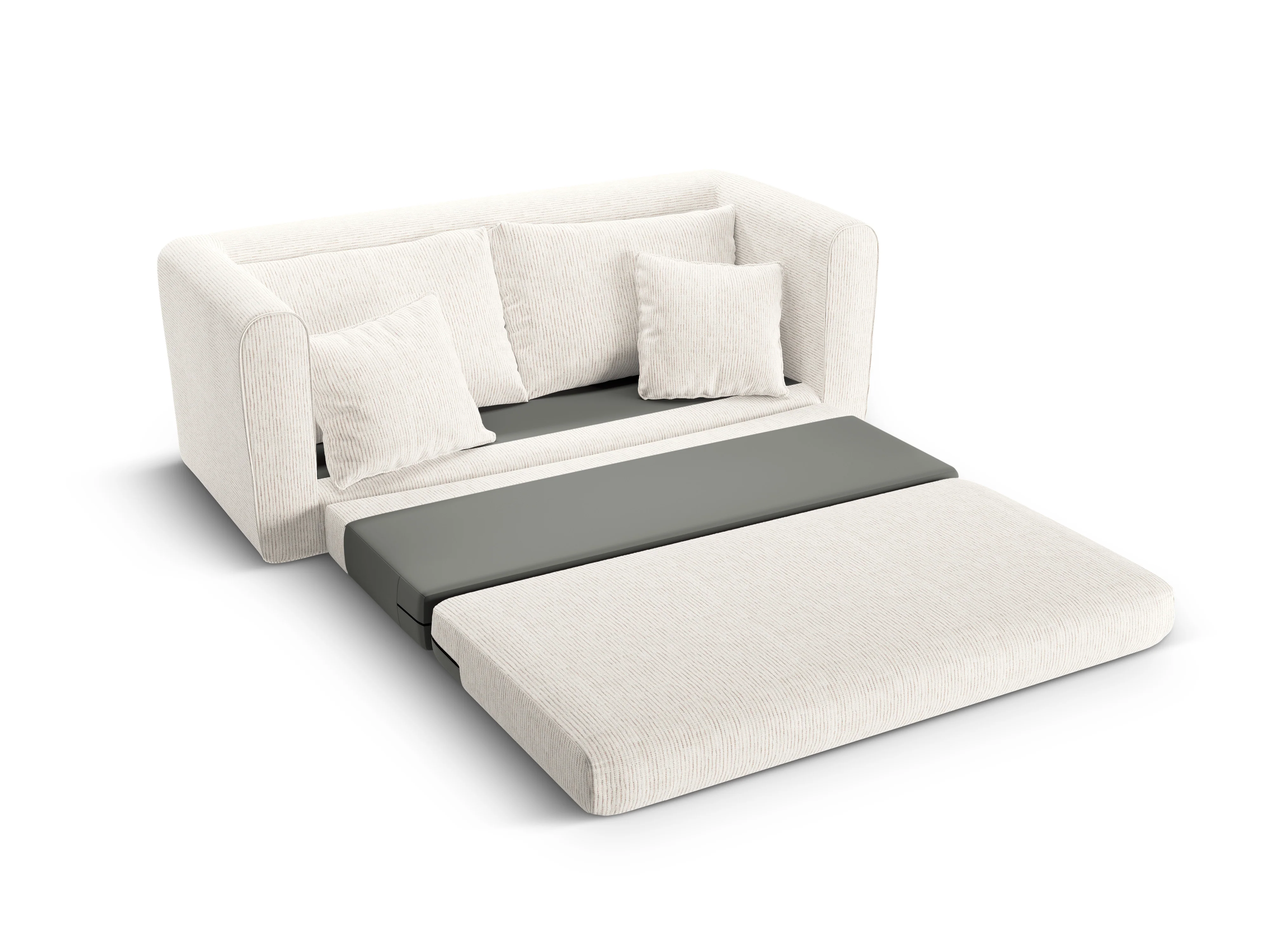 Sofa 2-osobowa z funkcją spania LIDO jasny beżowy melanż - Image 6