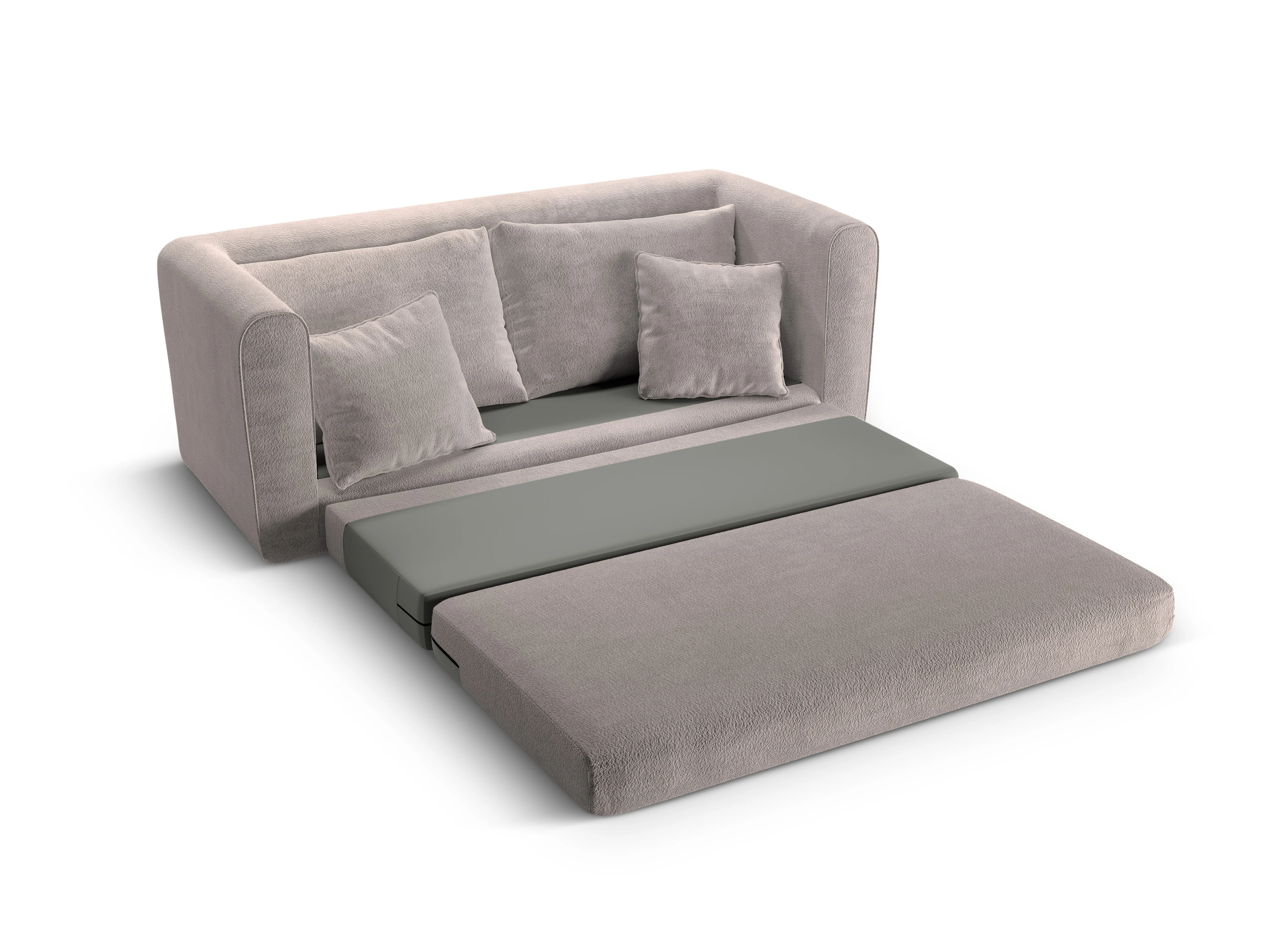 Sofa 2-osobowa z funkcją spania LIDO ciepły szary boucle - Image 6