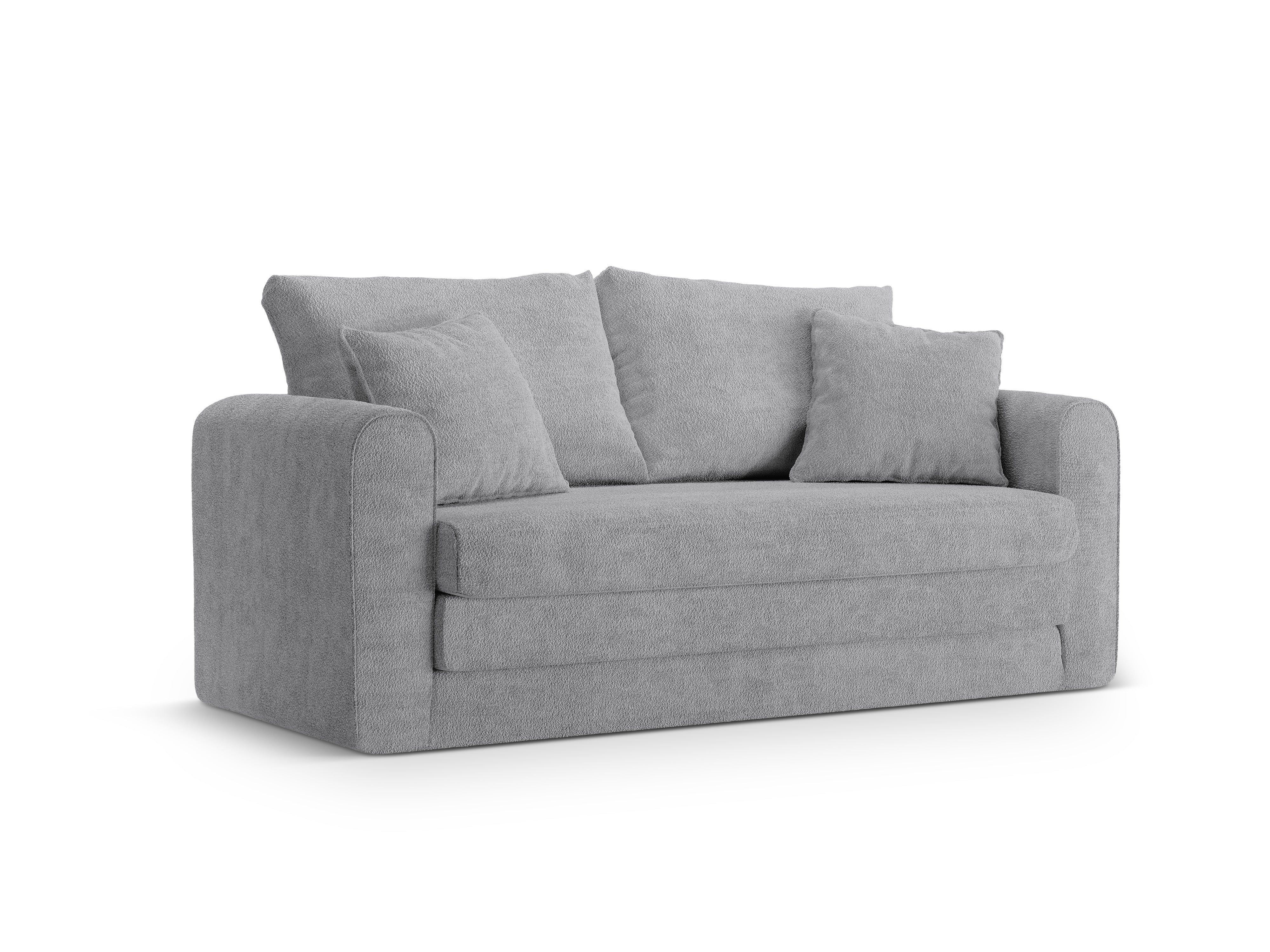 Sofa 2-osobowa z funkcją spania LIDO szary boucle - Image 4