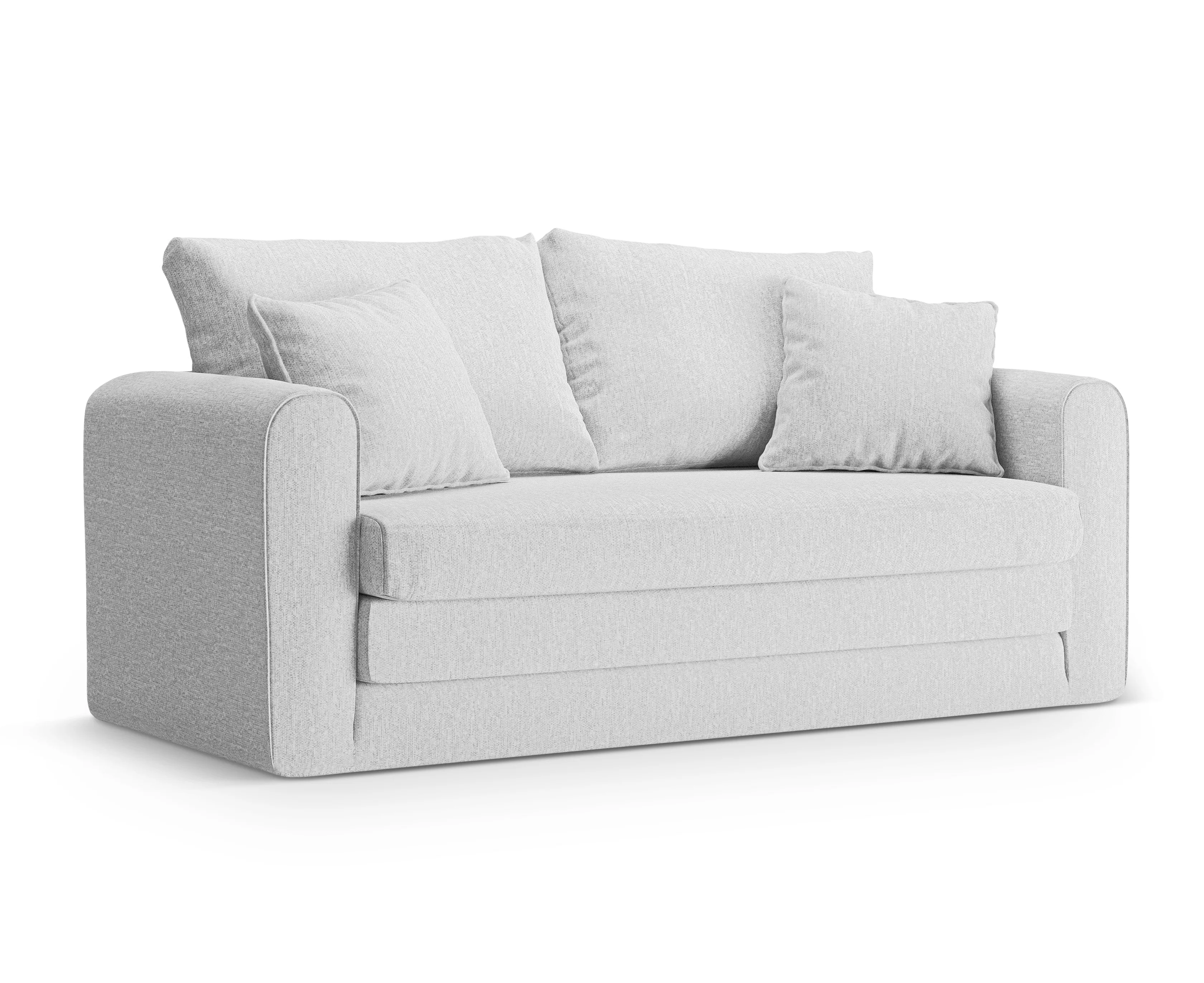 Sofa 2-osobowa z funkcją spania LIDO zimny jasnoszary