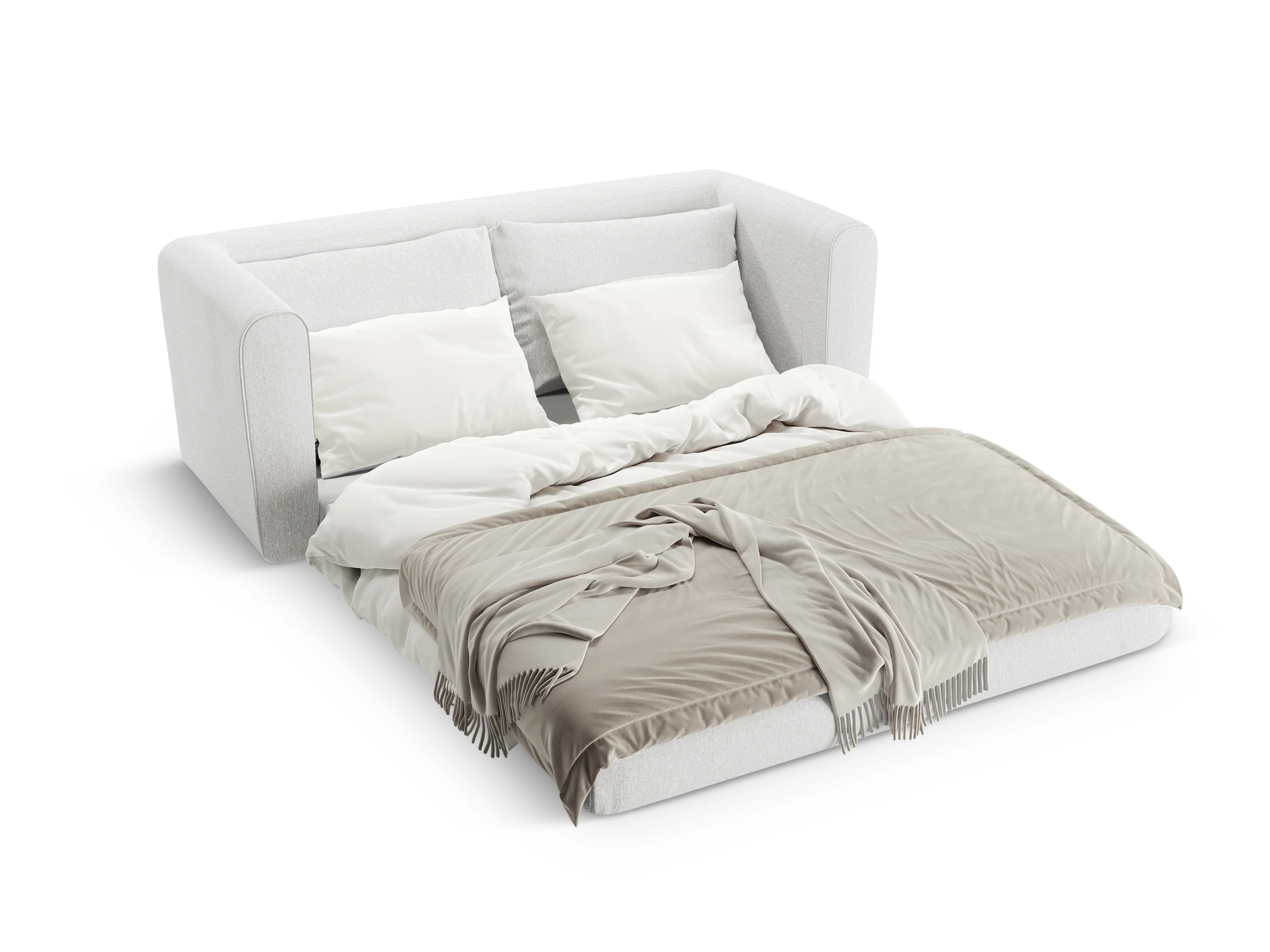 Sofa 2-osobowa z funkcją spania LIDO zimny jasnoszary - Image 3