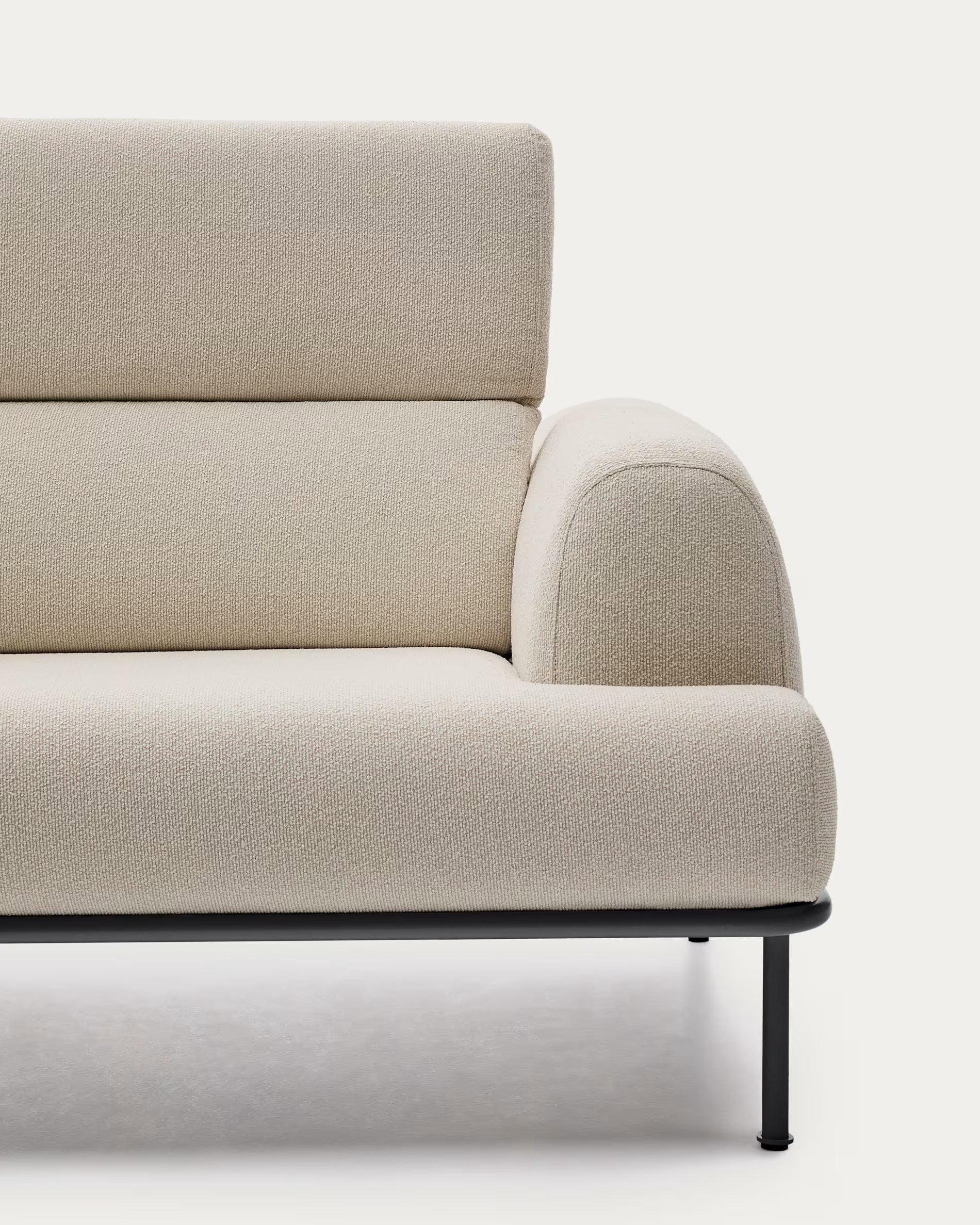Sofa 3-osobowa AURUM ecru szenil z ciemnoszarą podstawą - Image 14