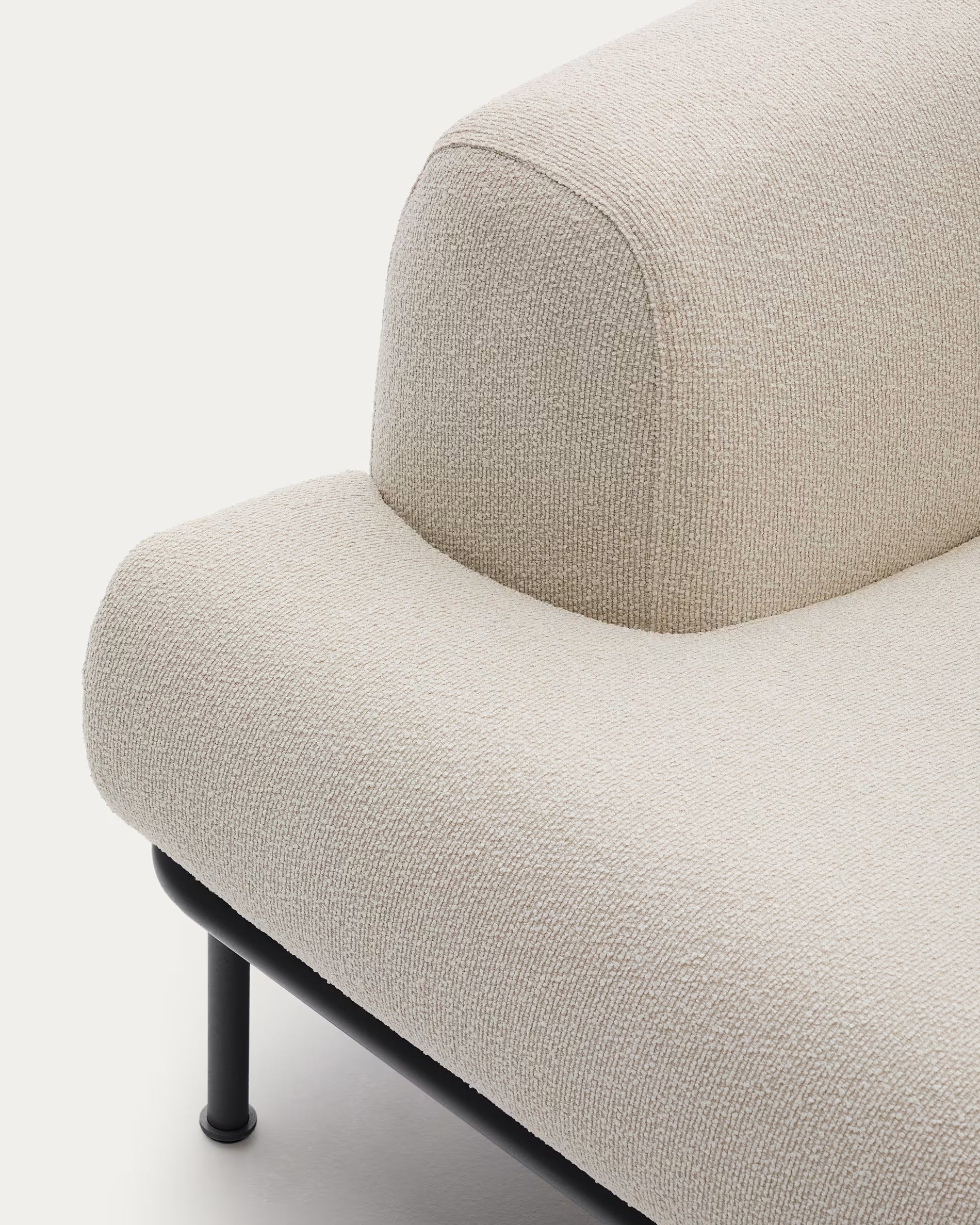 Sofa 3-osobowa AURUM ecru szenil z ciemnoszarą podstawą - Image 15