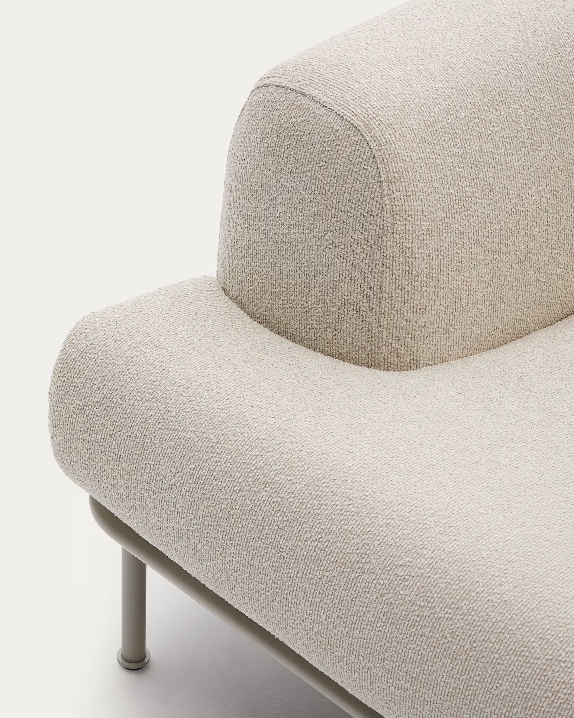 Sofa 3-osobowa AURUM ecru szenil z beżową podstawą - Image 10