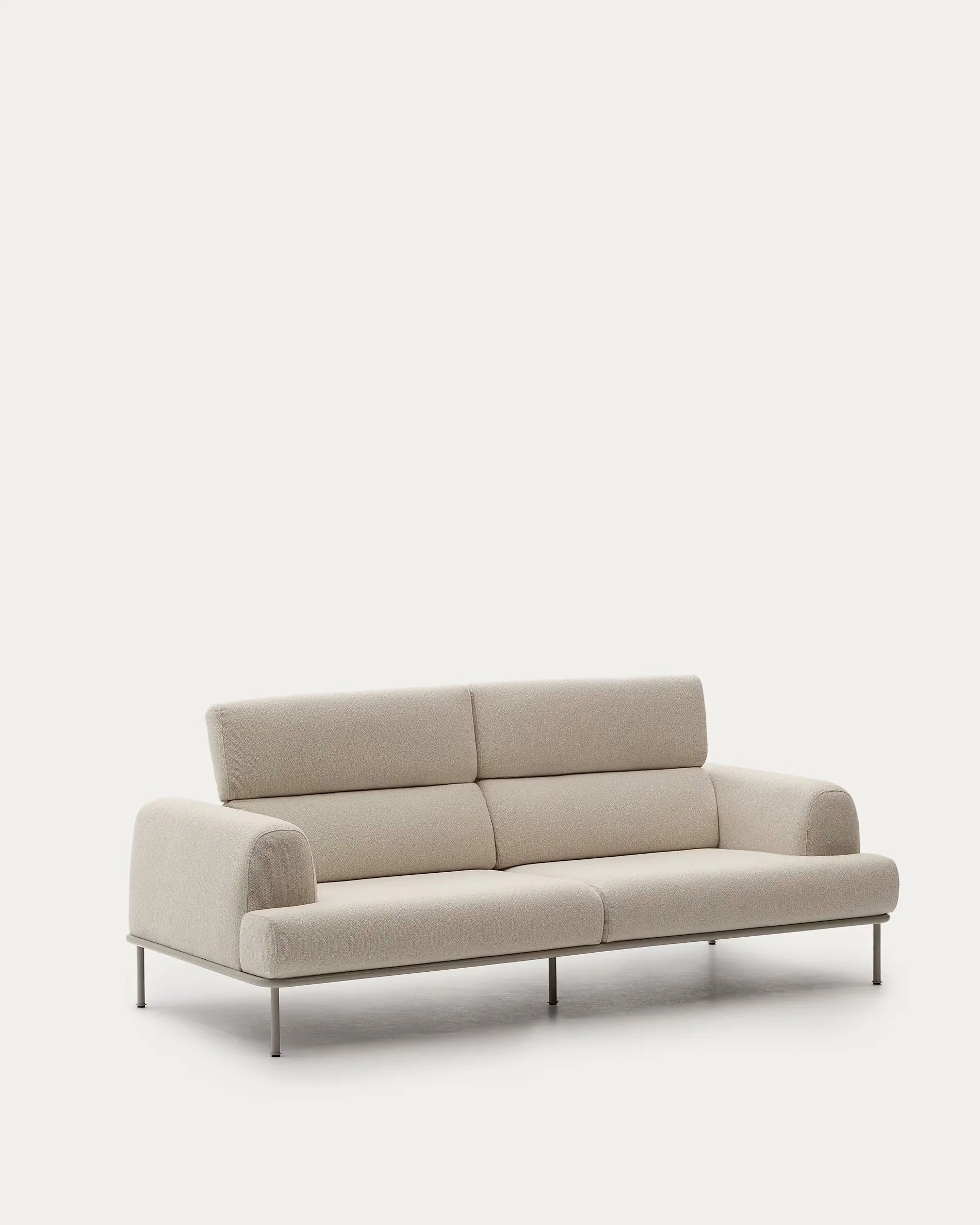 Sofa 3-osobowa AURUM ecru szenil z beżową podstawą - Image 15