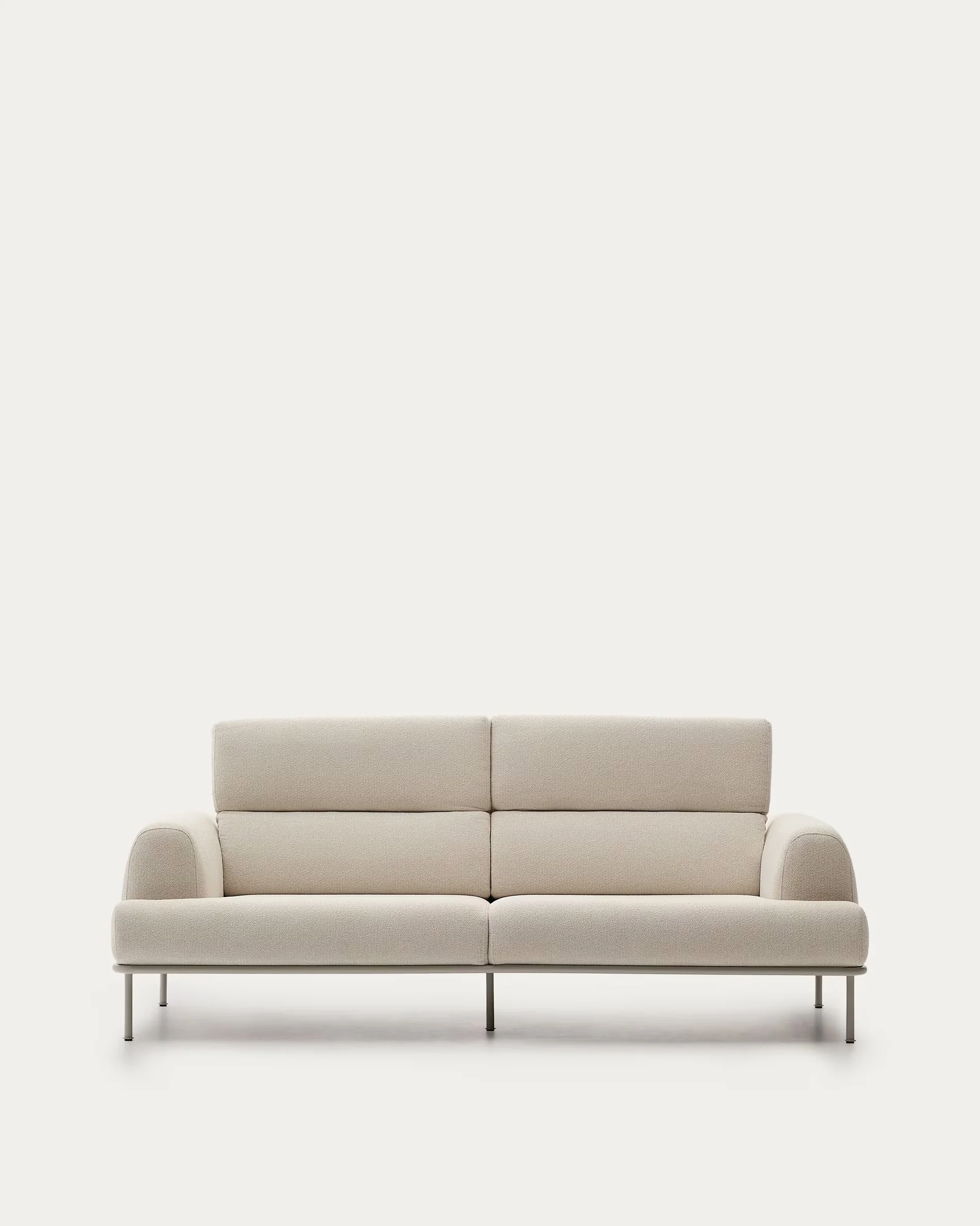 Sofa 3-osobowa AURUM ecru szenil z beżową podstawą - Image 6