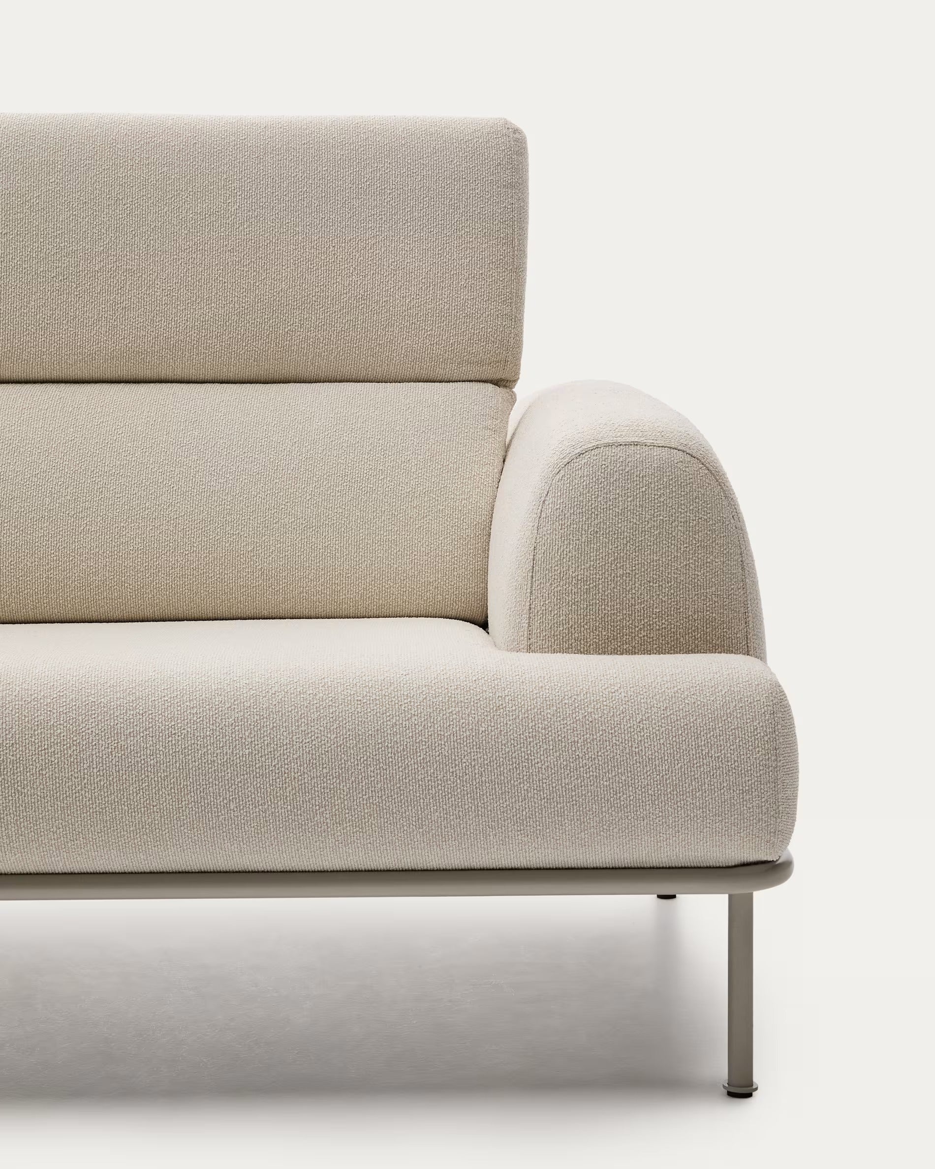 Sofa 3-osobowa AURUM ecru szenil z beżową podstawą - Image 9
