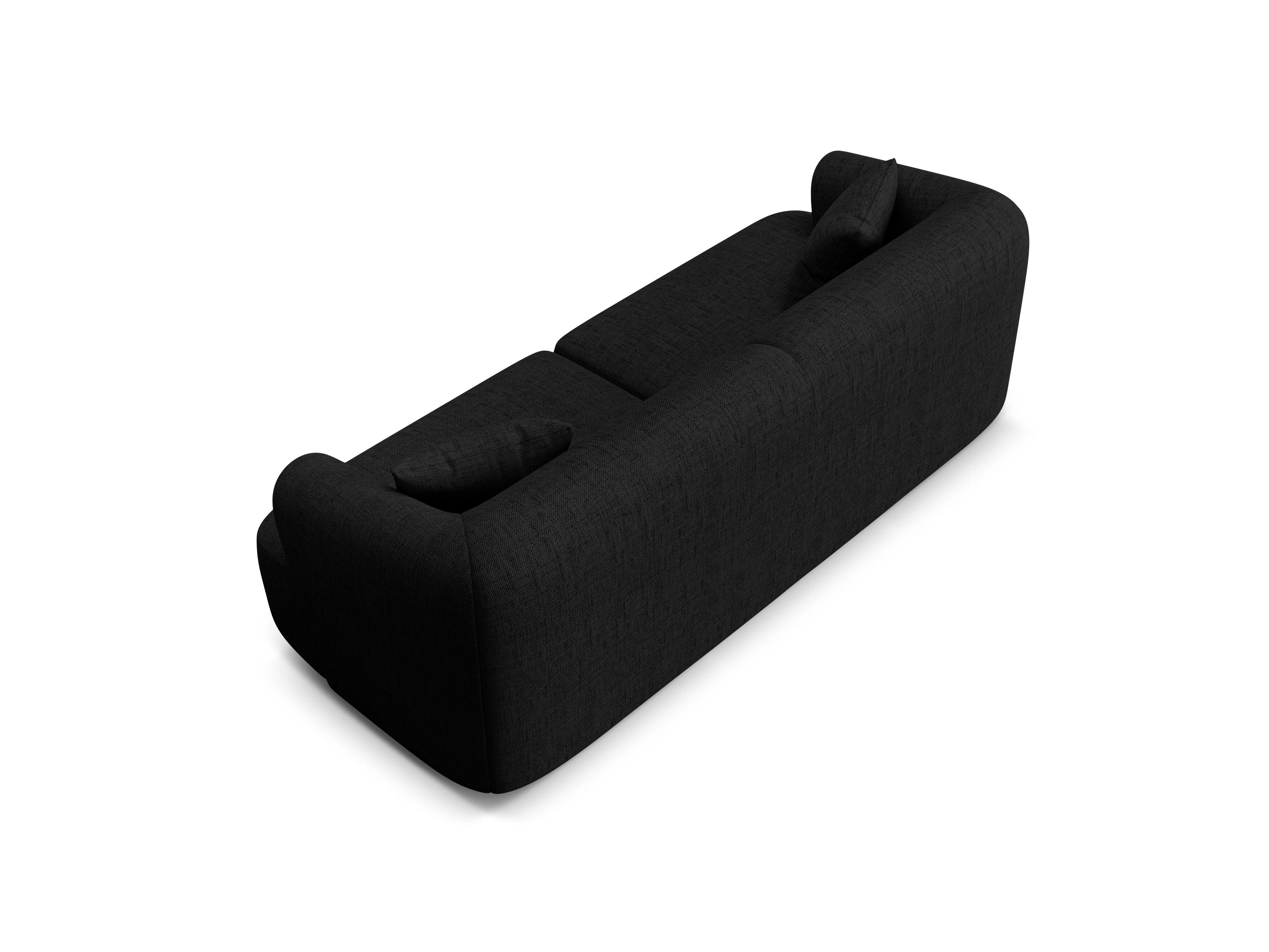 Sofa 3-osobowa CAMPI czarny szenil - Image 5