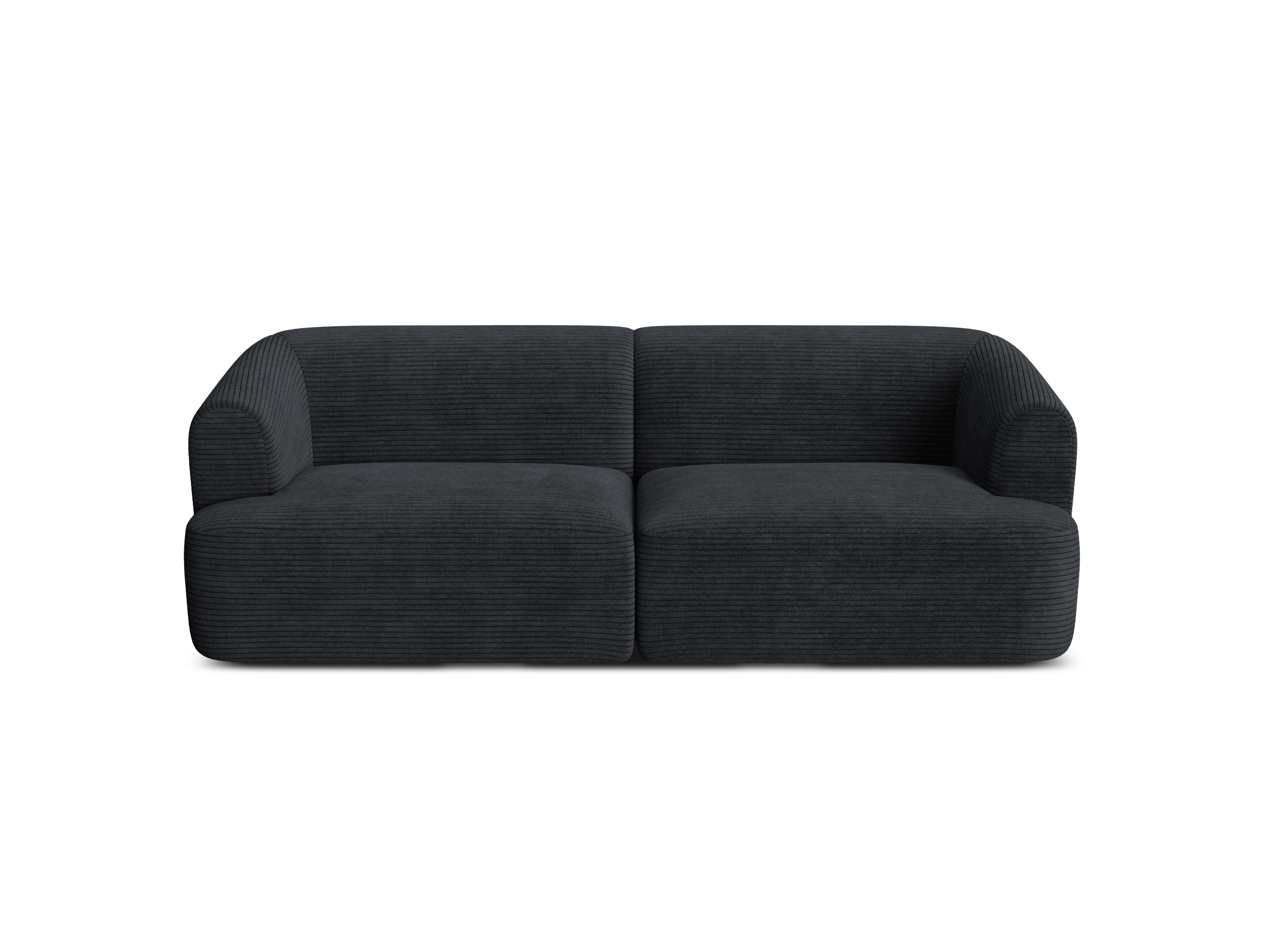 Sofa 3-osobowa CAMPI czarny sztruks - Image 3