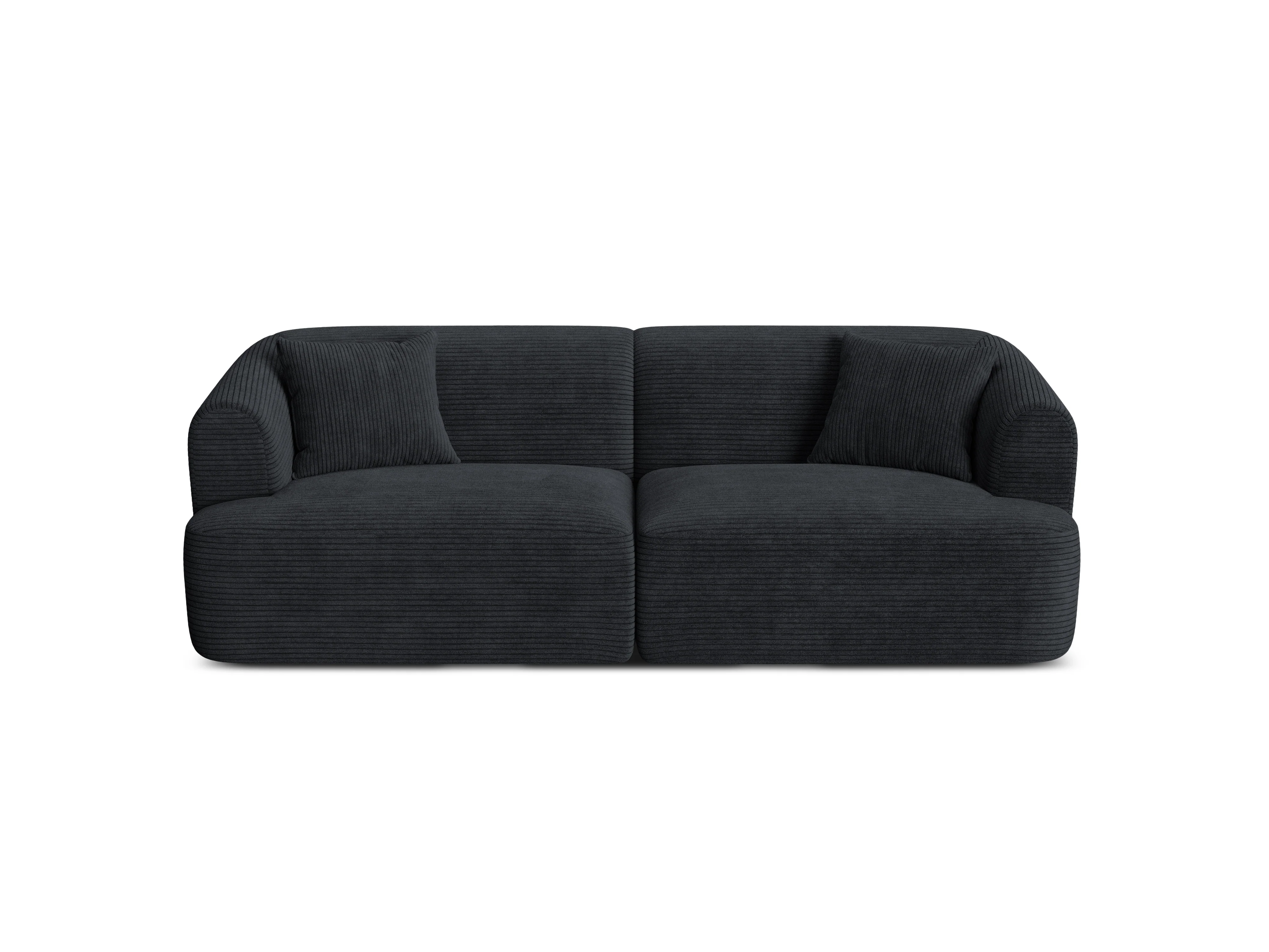 Sofa 3-osobowa CAMPI czarny sztruks - Image 4