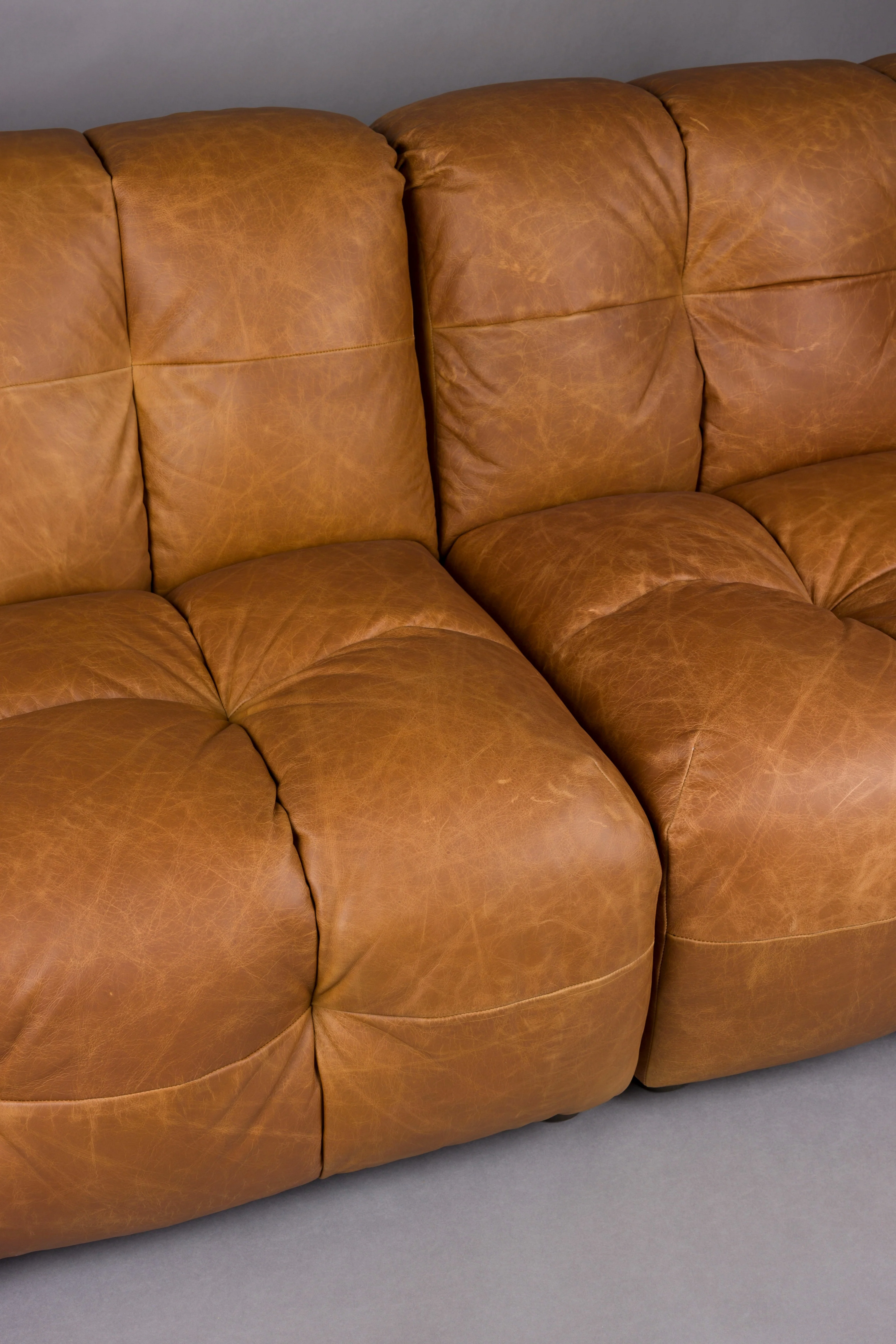 Sofa 3-osobowa HACKMAN koniakowa skóra - Image 6
