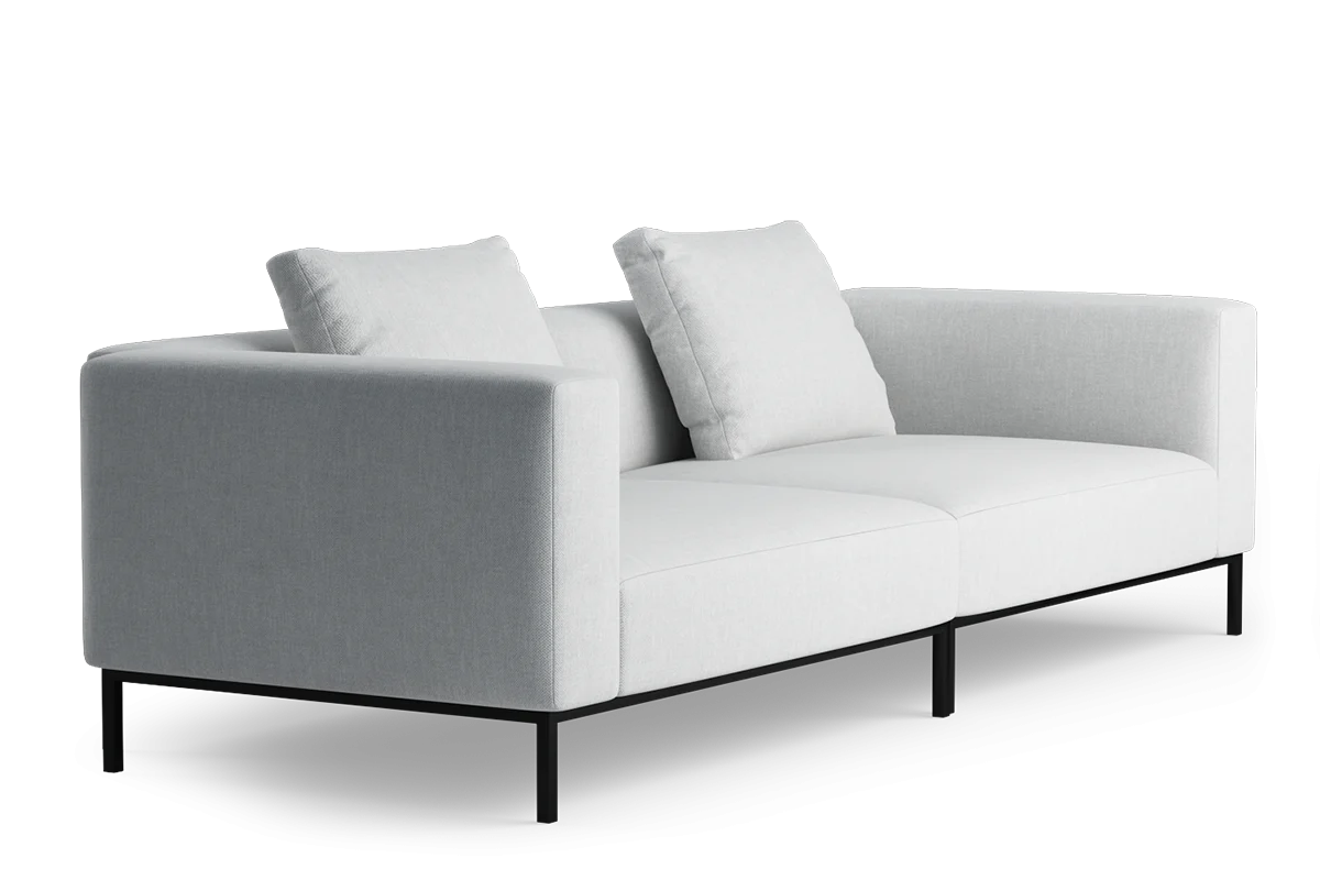 Sofa modułowa 3-osobowa HOLDEN tapicerowany z czarną podstawą - Image 5