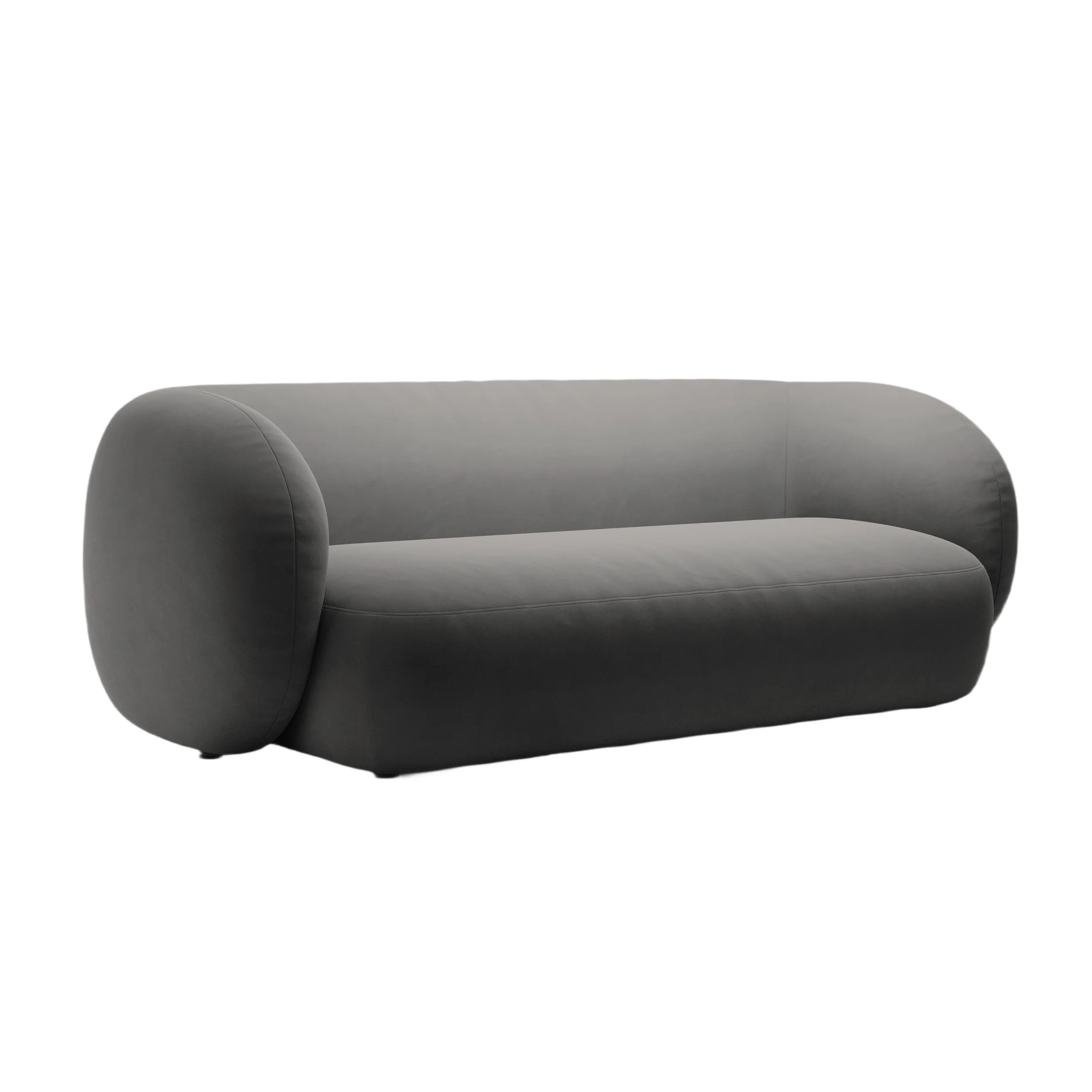 Sofa aksamitna 3-osobowa KATE ciemnoszary