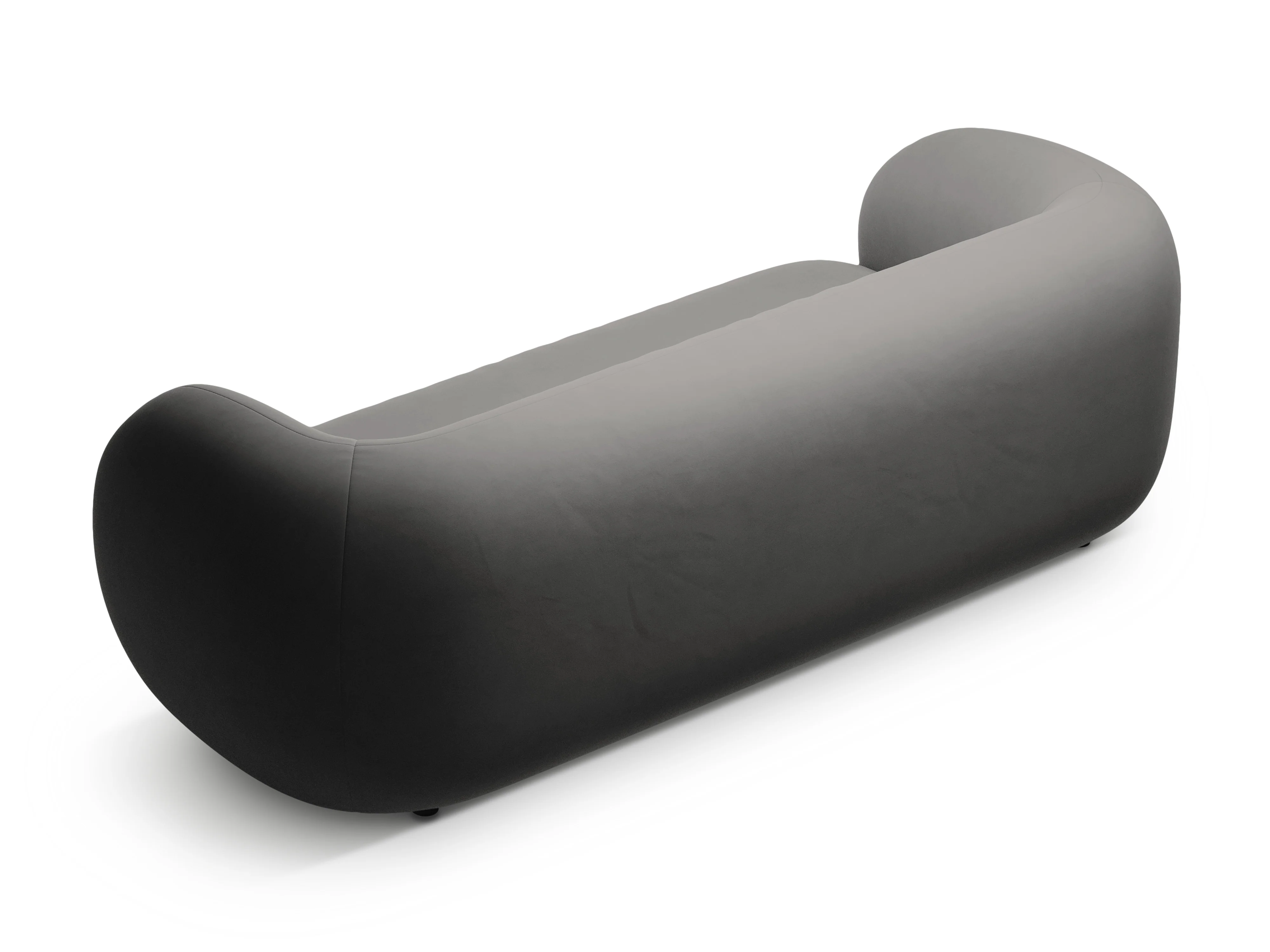 Sofa aksamitna 3-osobowa KATE ciemnoszary - Image 3