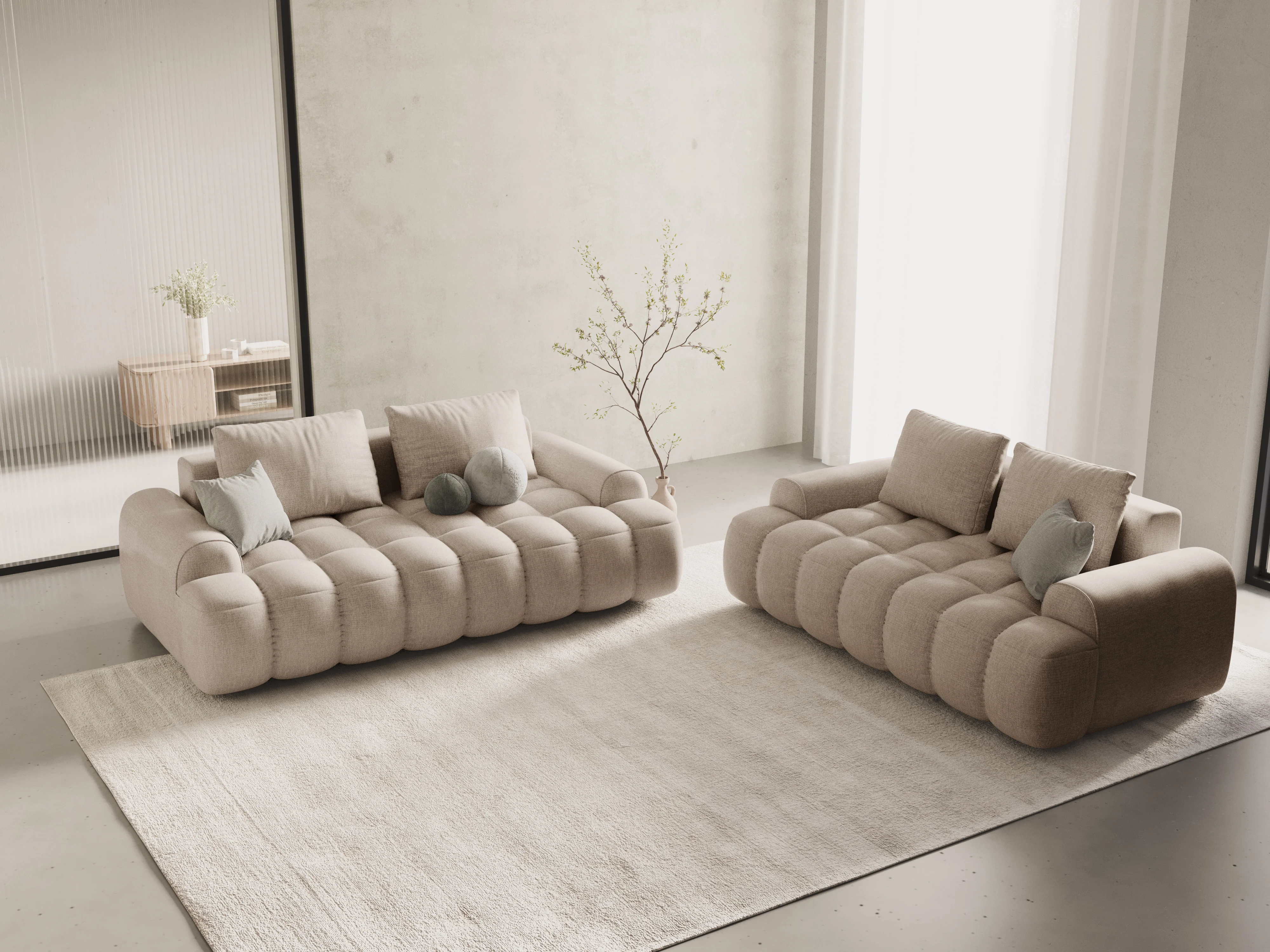 Sofa 3-osobowa LINZ piaskowy - Image 2