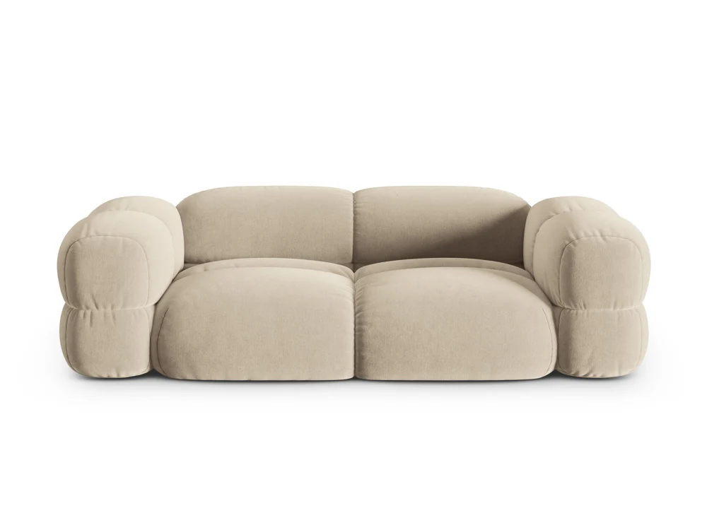 Sofa 3-osobowa aksamitna LORETTO beżowy - Image 3