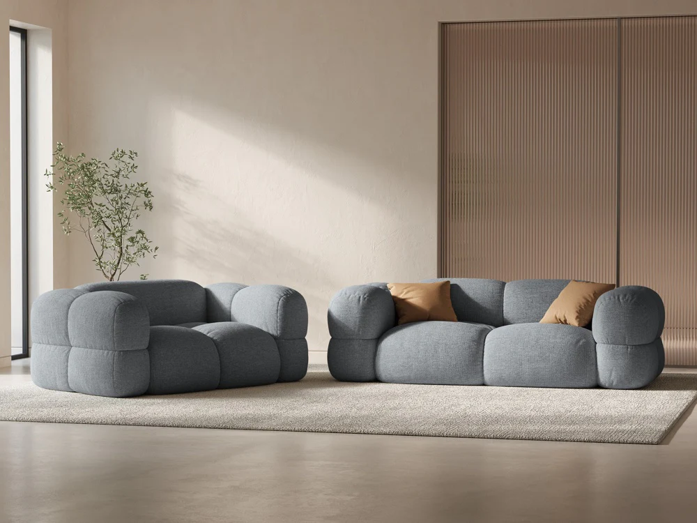 Sofa 3-osobowa LORETTO szarobłękitny - Image 2