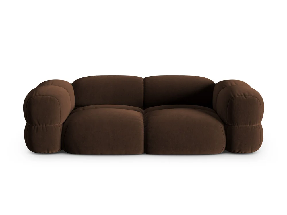 Sofa 3-osobowa aksamitna LORETTO czekoladowy - Image 3