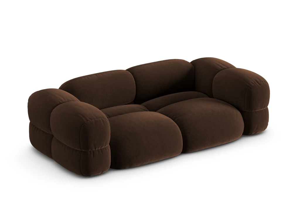 Sofa 3-osobowa aksamitna LORETTO czekoladowy - Image 4